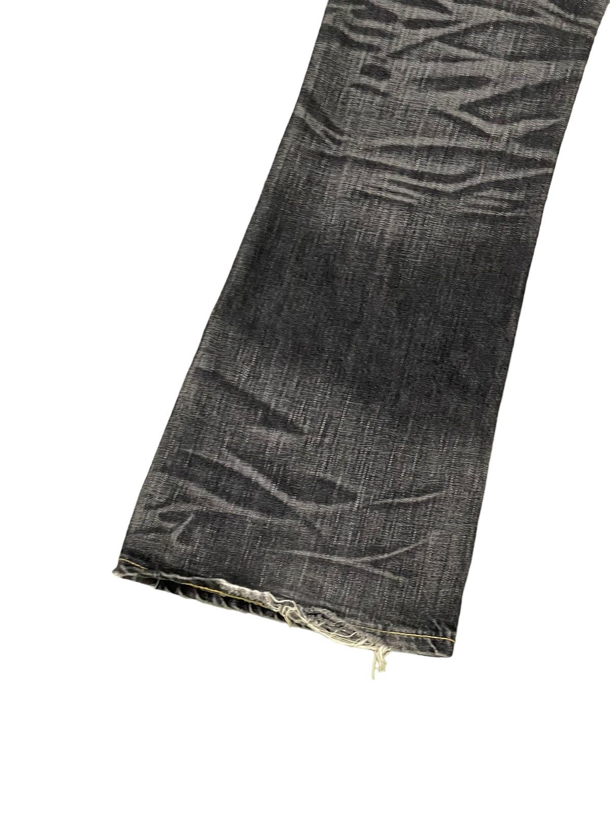 Japanese Brand Flare Jeans Edwin Japan Faded Black Distress Boot Cut 8🟦2 Size US 33 - 14 Thumbnail