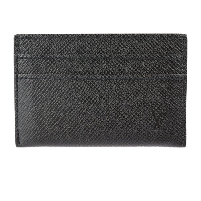 Louis Vuitton Double Card Holder, Black, One Size