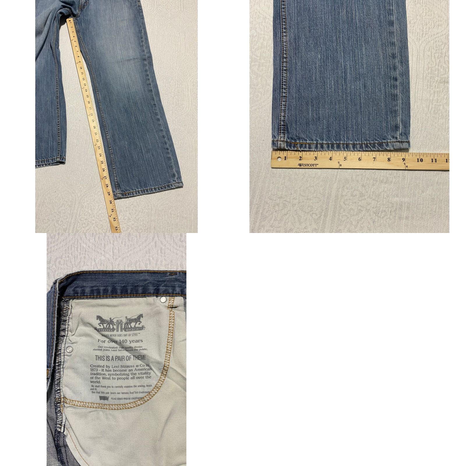 Levi's Levi's Jeans Mens 38×30 Blue Denim 559 Relaxed Straight Leg Size US 38 / EU 54 - 8 Thumbnail