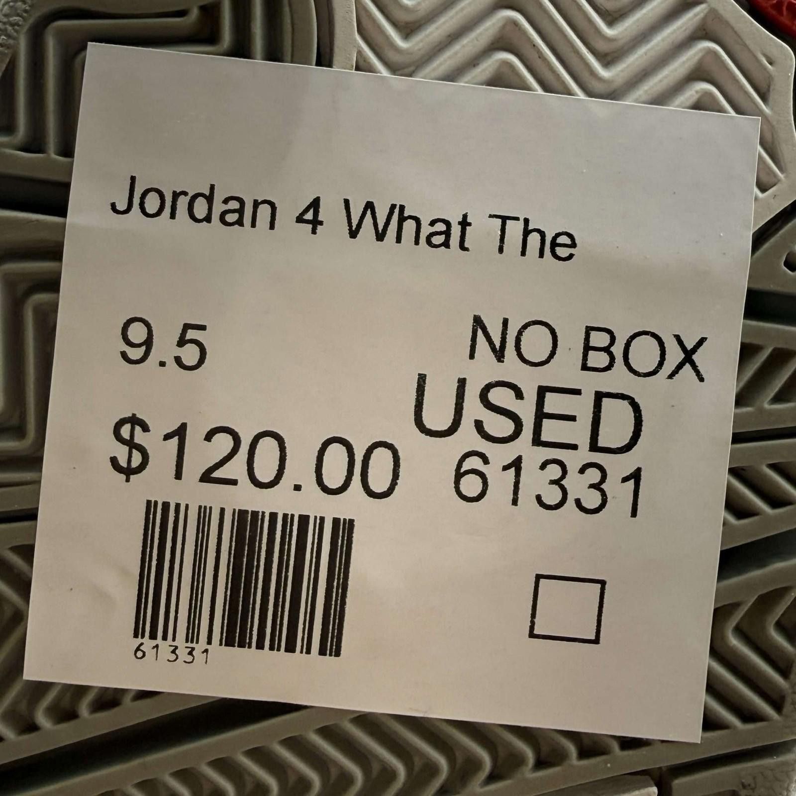 Nike Jordan 4 What The 9.5 Used No Box Size US 9.5 / EU 42-43 - 10 Thumbnail
