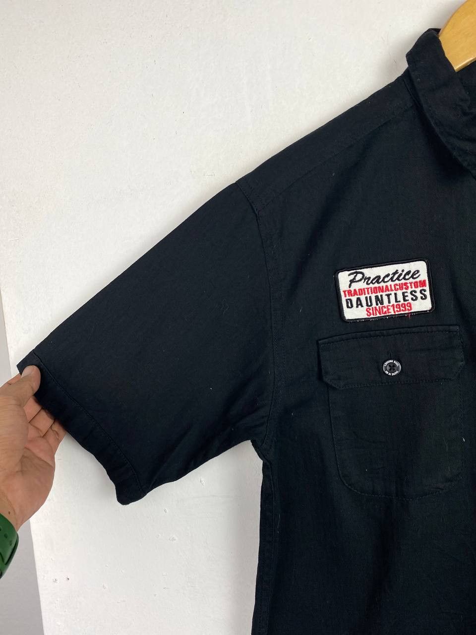 Japanese Brand ills garment workers shirt herringbone nice design Size US L / EU 52-54 / 3 - 4 Thumbnail