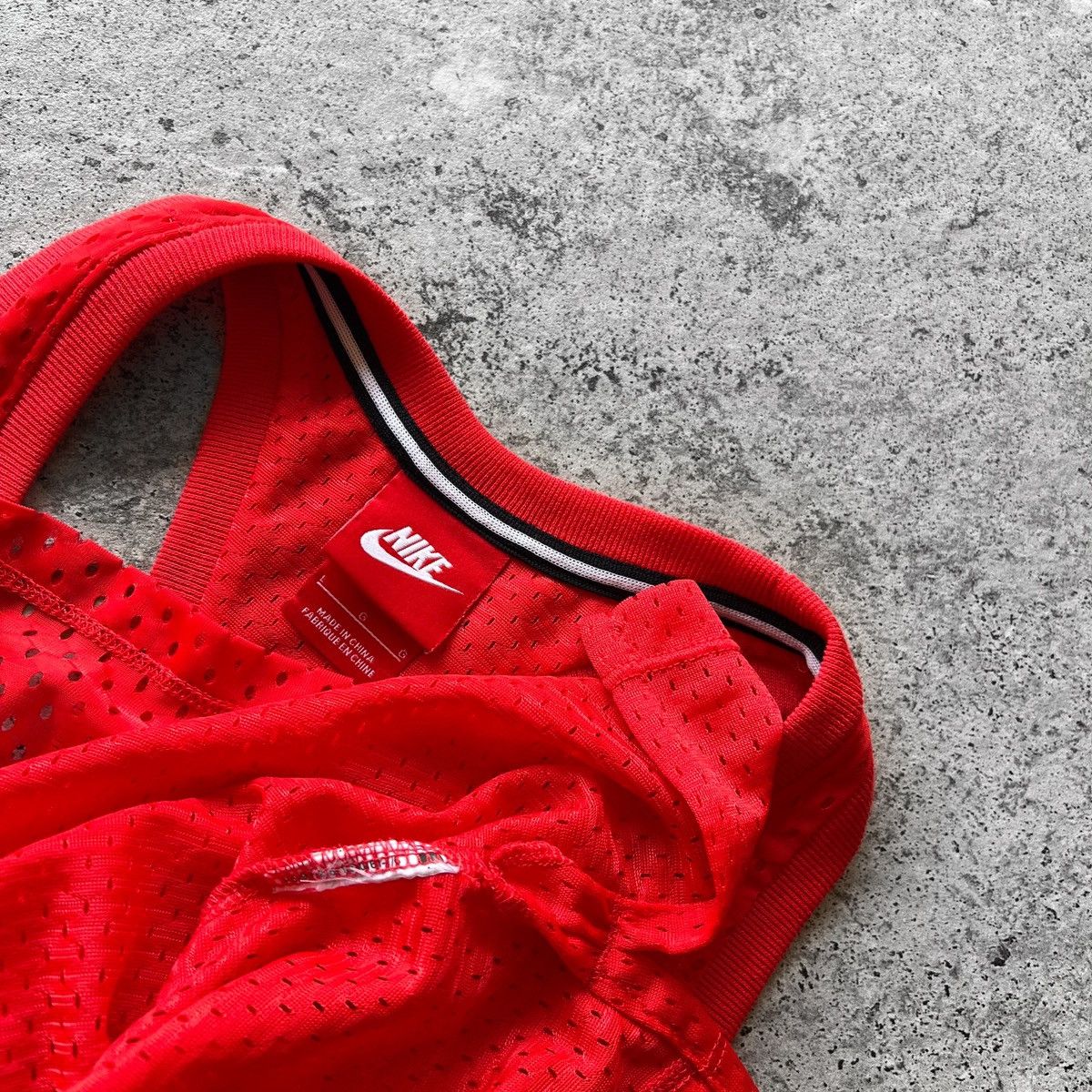 Nike Nike Womens Red Mesh Two Layer Active Sport Tank Top Size L / US 10 / IT 46 - 7 Thumbnail