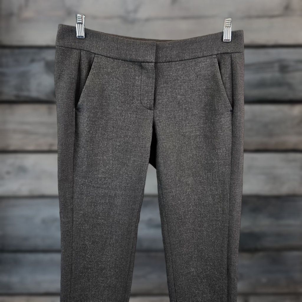 Loft LOFT Ann Taylor Womens Ponte Knit Pants Sz 4 Gray Mid Rise Rayon Blend Size 27" / US 4 / IT 40 - 1 Thumbnail