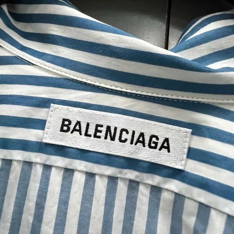 Balenciaga Balenciaga size 34 Back Logo Striped Shirt Size S / US 4 / IT 40 - 3 Thumbnail