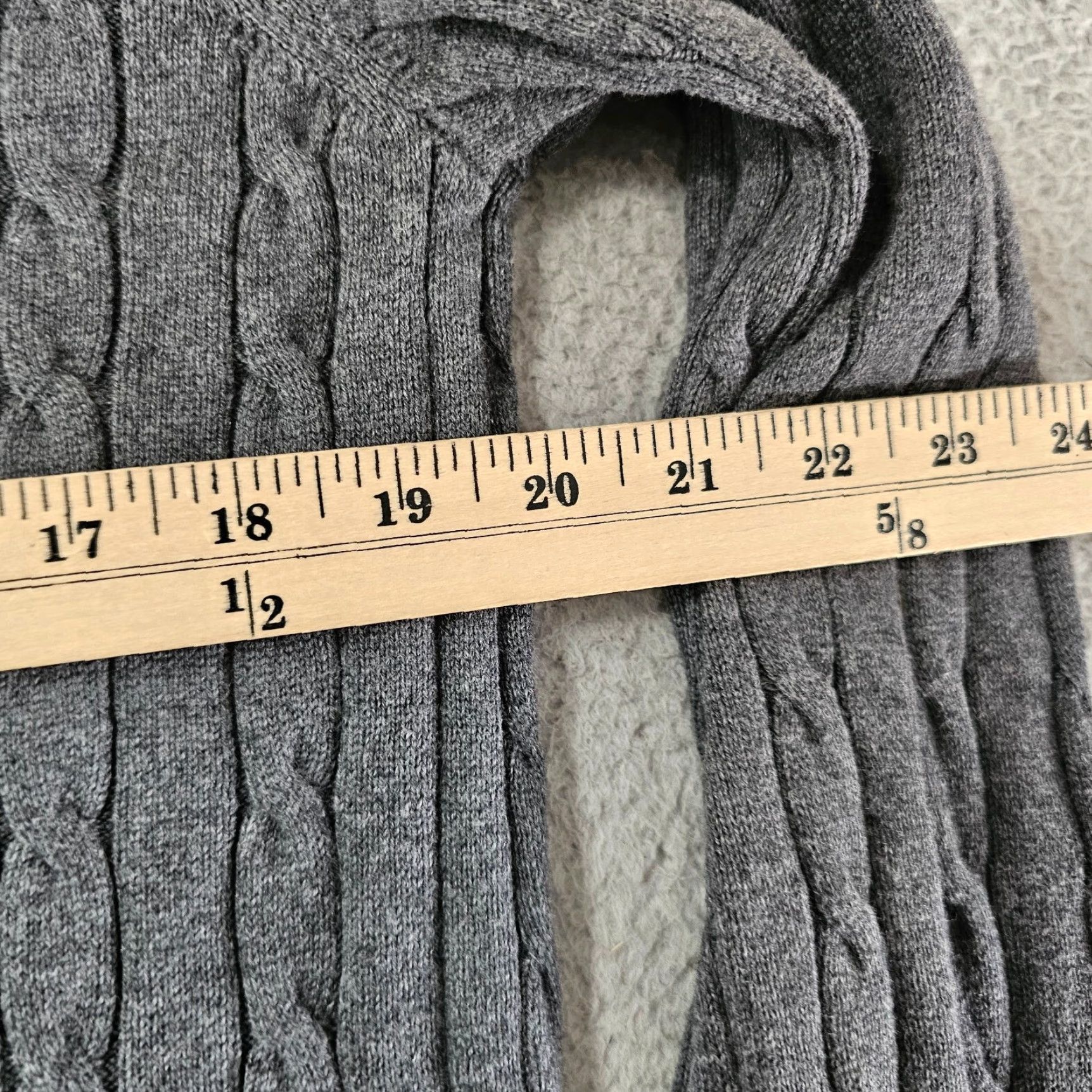 Club Room Club Room Mens Sweater Crewneck Knit Cable Gray Medium (Tag XL) Size US M / EU 48-50 / 2 - 6 Thumbnail