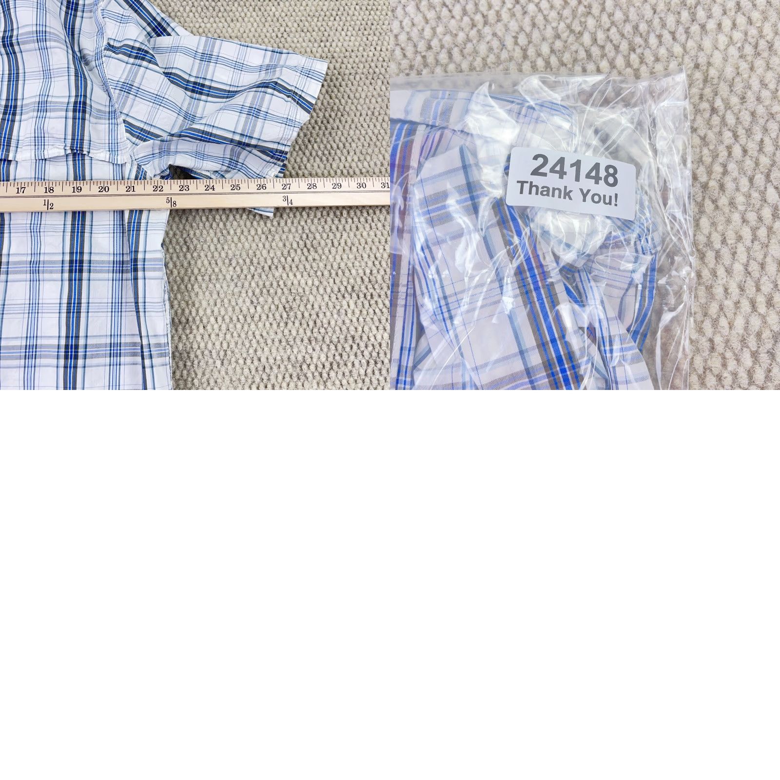 Carhartt Carhartt Shirt Men Large Blue White Plaid Button Up Relax Fit Work Pockets Size US L / EU 52-54 / 3 - 9 Thumbnail
