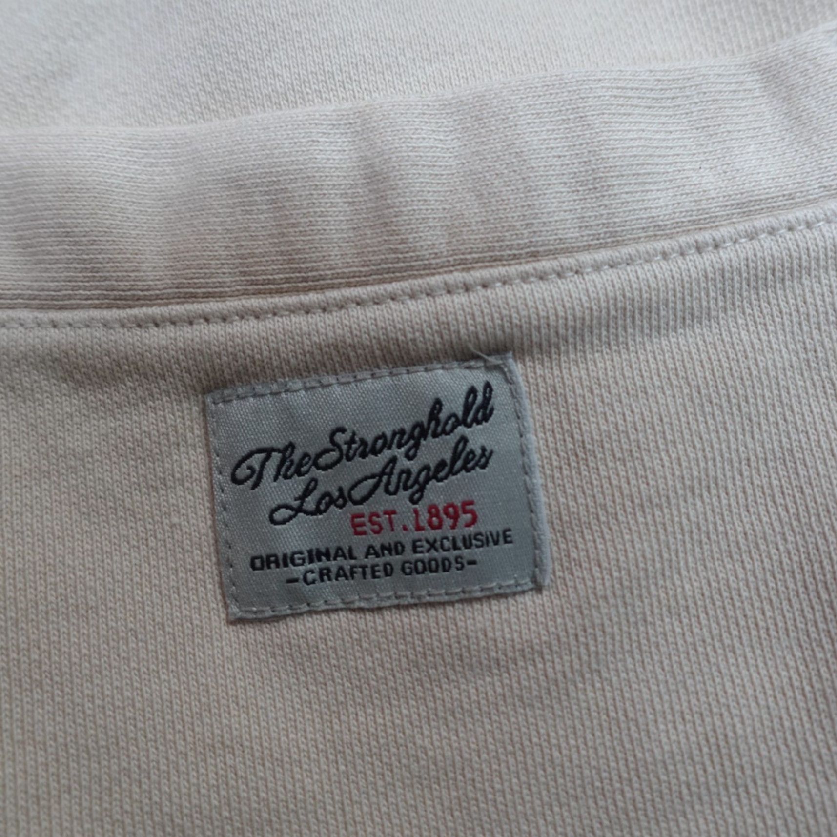 Vintage The Stronghold Shorts Mens Medium Beige Drawstring Solid Sweatshorts Size US 31 - 2 Thumbnail