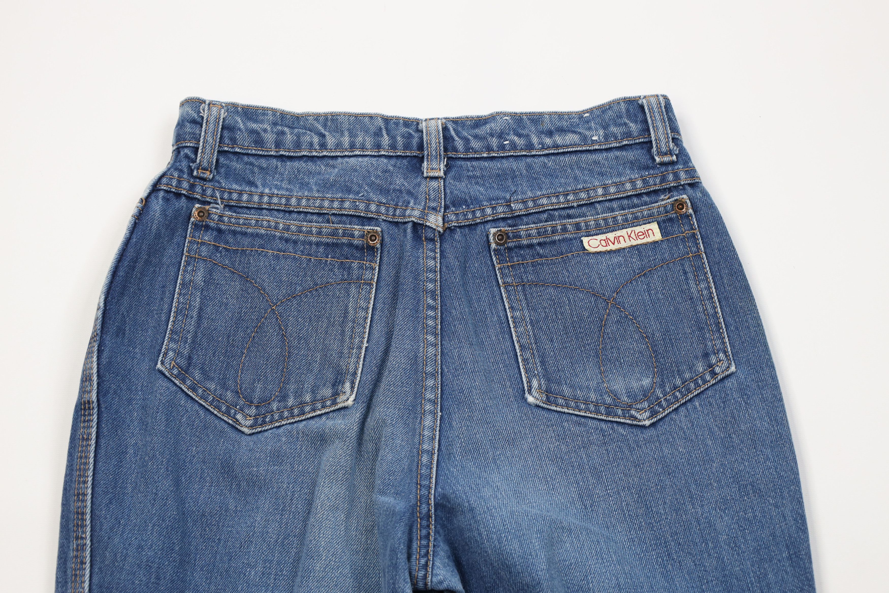 Calvin Klein Vintage 80s Calvin Klein Unhemmed Relaxed Fit Jeans Blue USA Size 32" / US 10 / IT 46 - 13 Thumbnail
