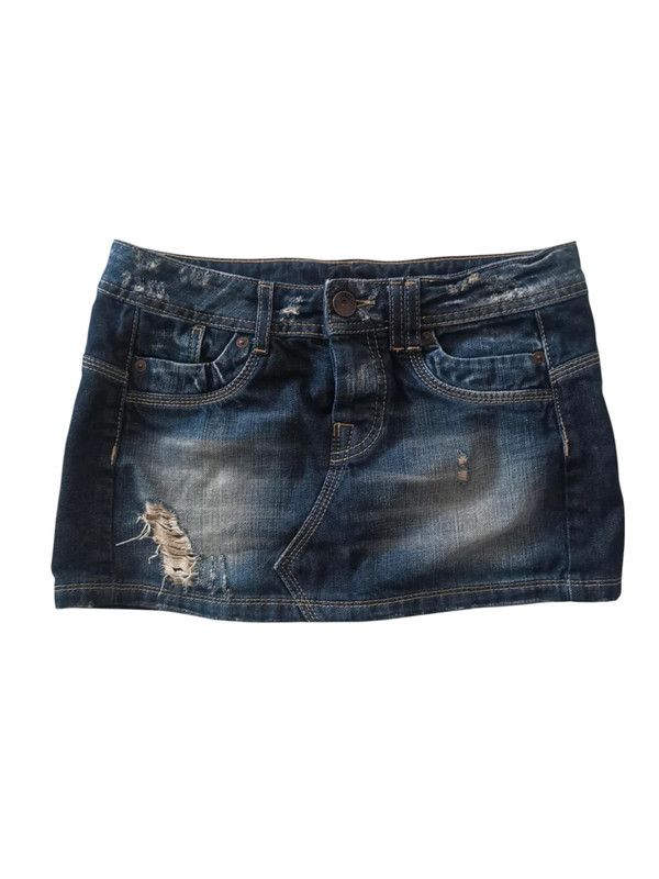 Benetton Benetton vintage denim skirt 8 Size 27" / US 4 / IT 40 - 1 Thumbnail