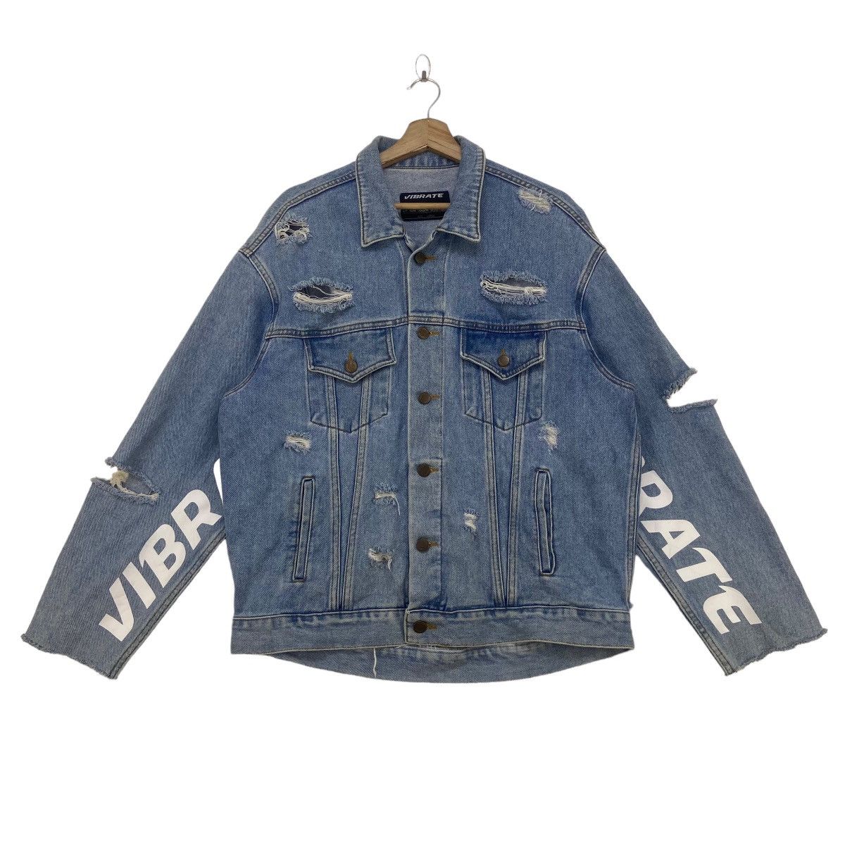 Japanese Brand Japanese Brand Vibrate Street Fashion Distressed Denim Size US M / EU 48-50 / 2 - 1 Thumbnail