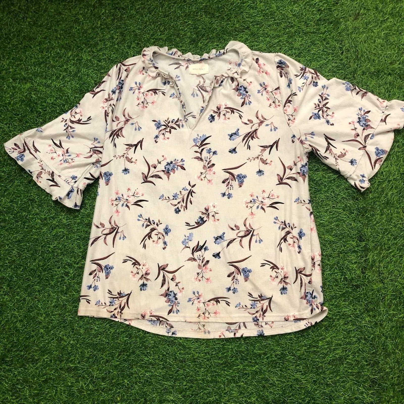 Other Women's Grey Floral Melloday Blouse Size L / US 10 / IT 46 - 1 Thumbnail