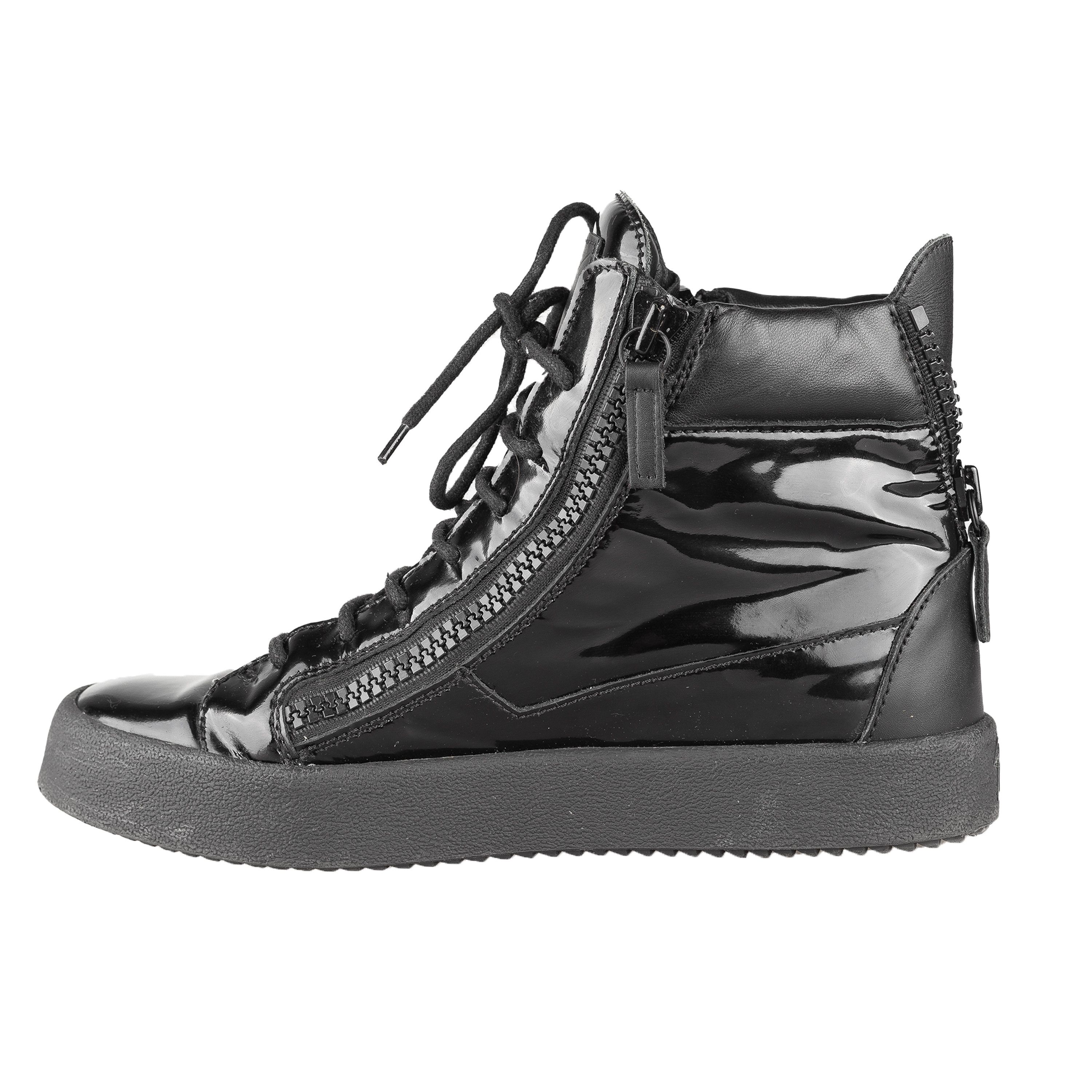 Giuseppe Zanotti Giuseppe Zanotti Black High-Top Sneakers (39 IT/ 40 EU) Size US 7 / EU 40 - 3 Thumbnail