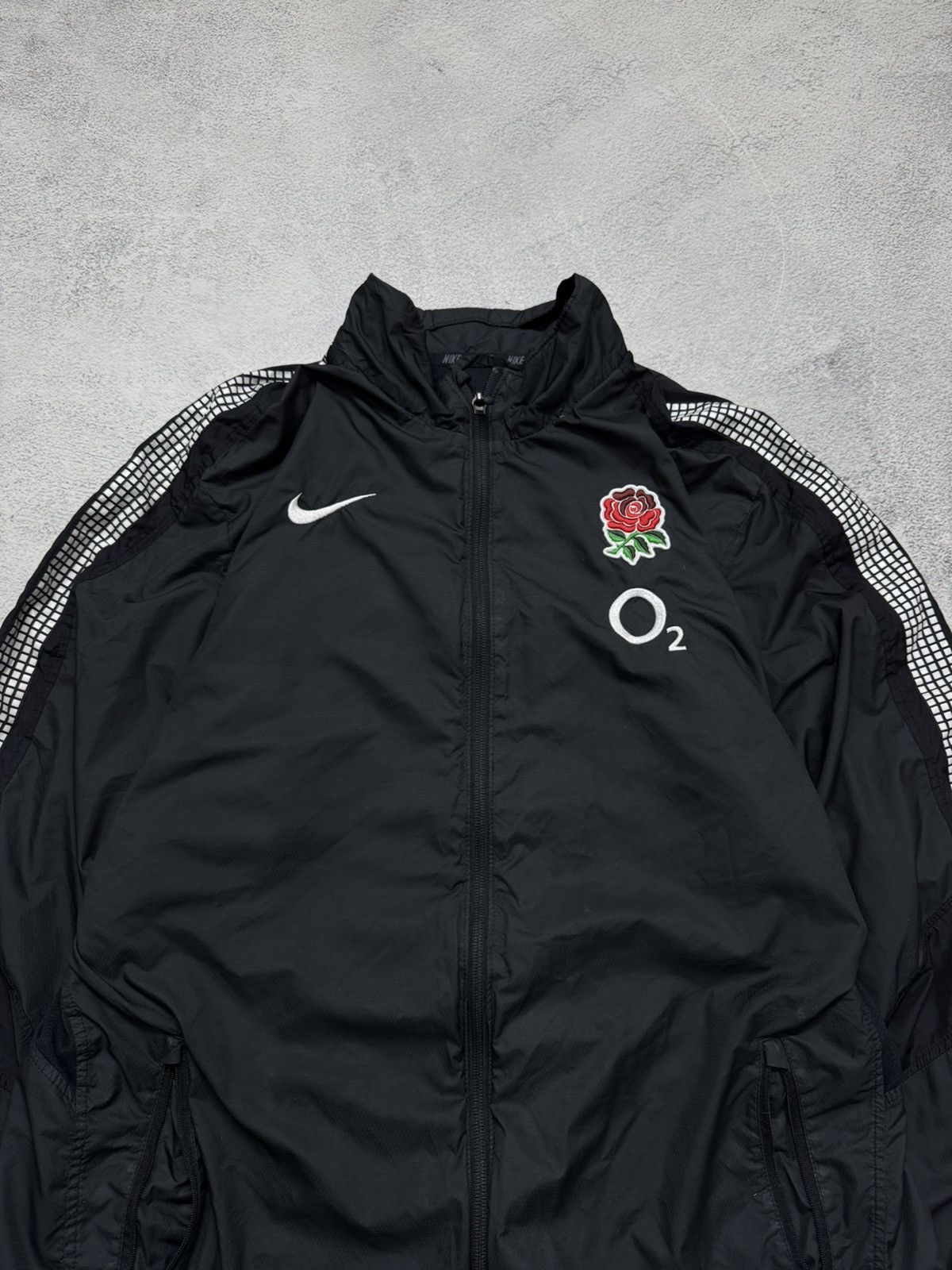 Nike Vintage Nike England O2 Rugby Full Zip Jacket Rose Size US L / EU 52-54 / 3 - 1 Thumbnail