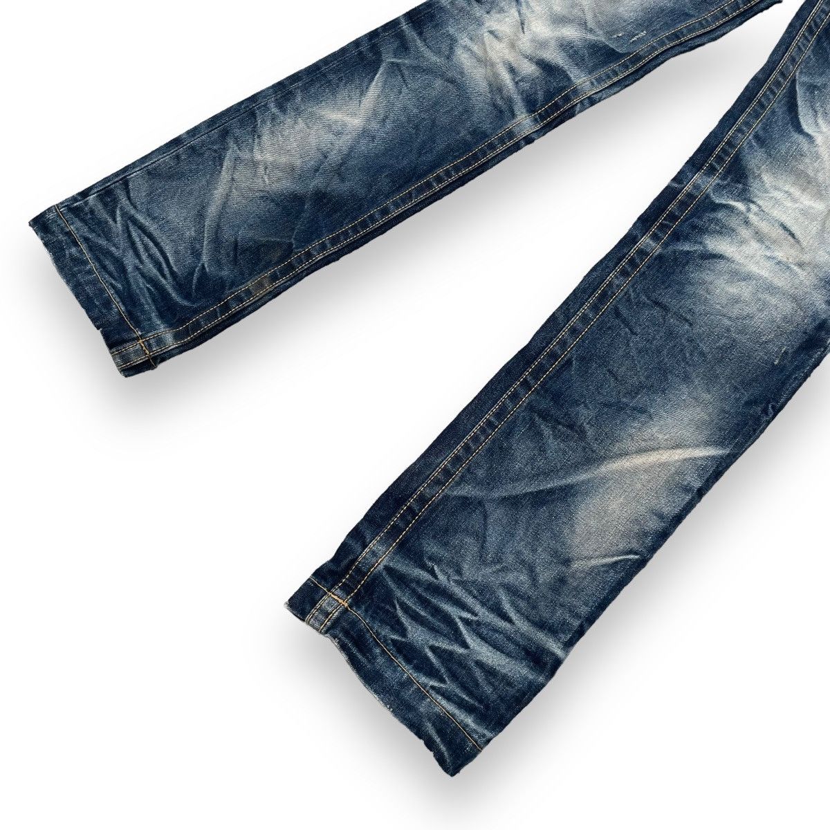 If Six Was Nine 🇯🇵 VINTAGE LOLITA BY CONCERT CLUB WASHED DENIM PANTS Size 29" - 5 Thumbnail