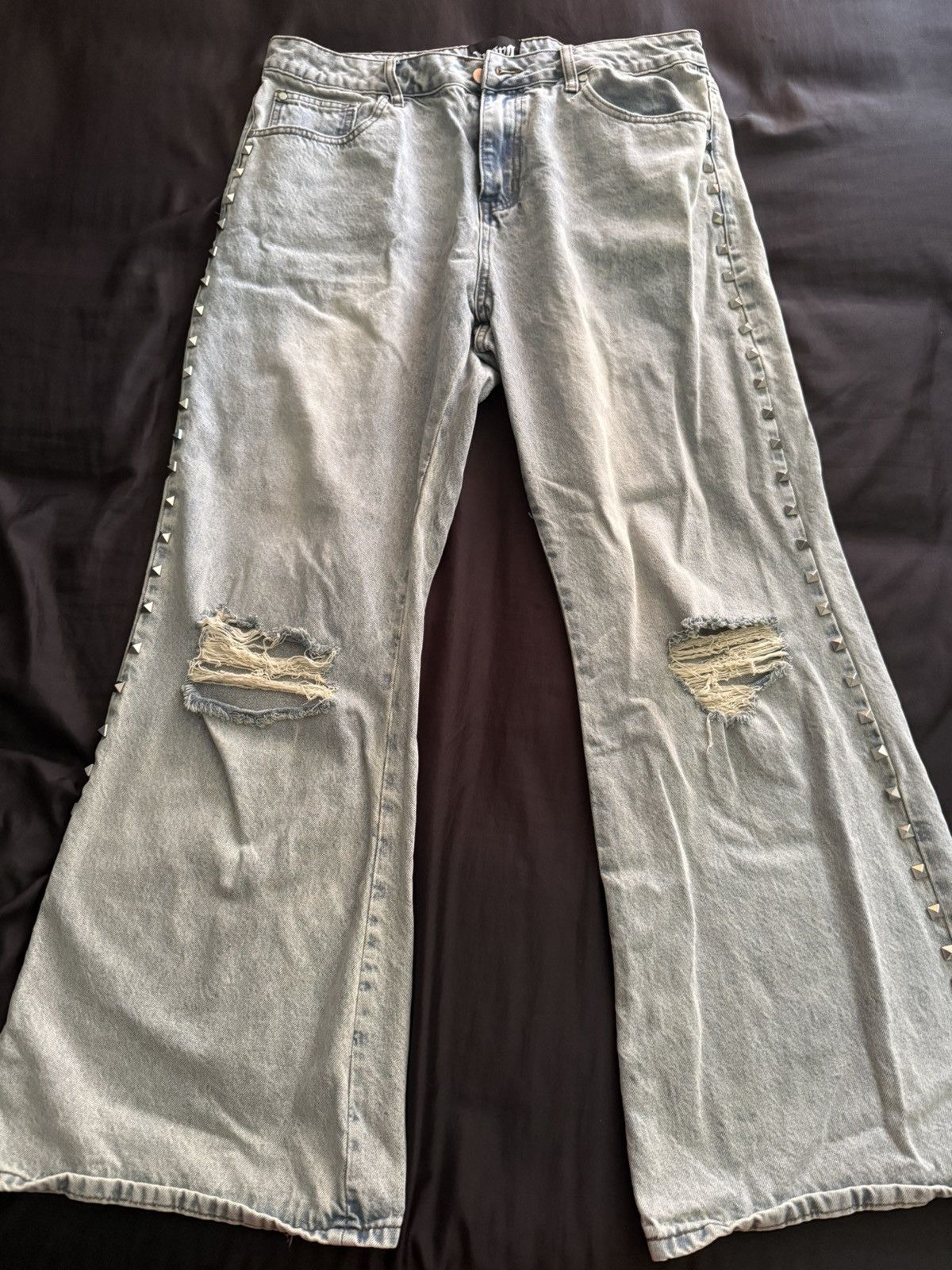 Vintage studded flared denim Size US 34 / EU 50 - 1 Thumbnail