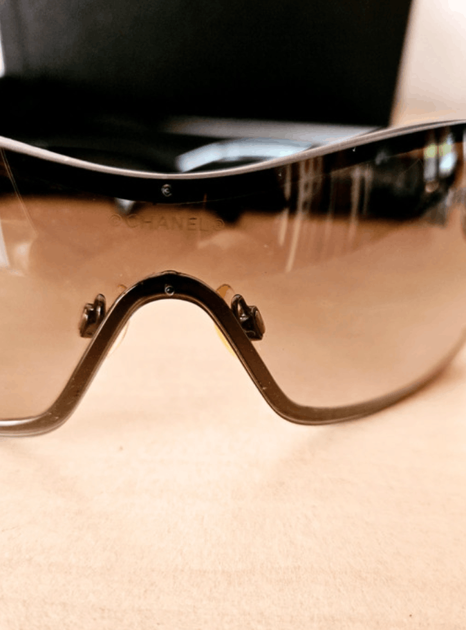 Chanel × Vintage CHANEL Sunglasses 4164-B Rimless Rhinestone Vintage RI1382 Size ONE SIZE - 9 Thumbnail