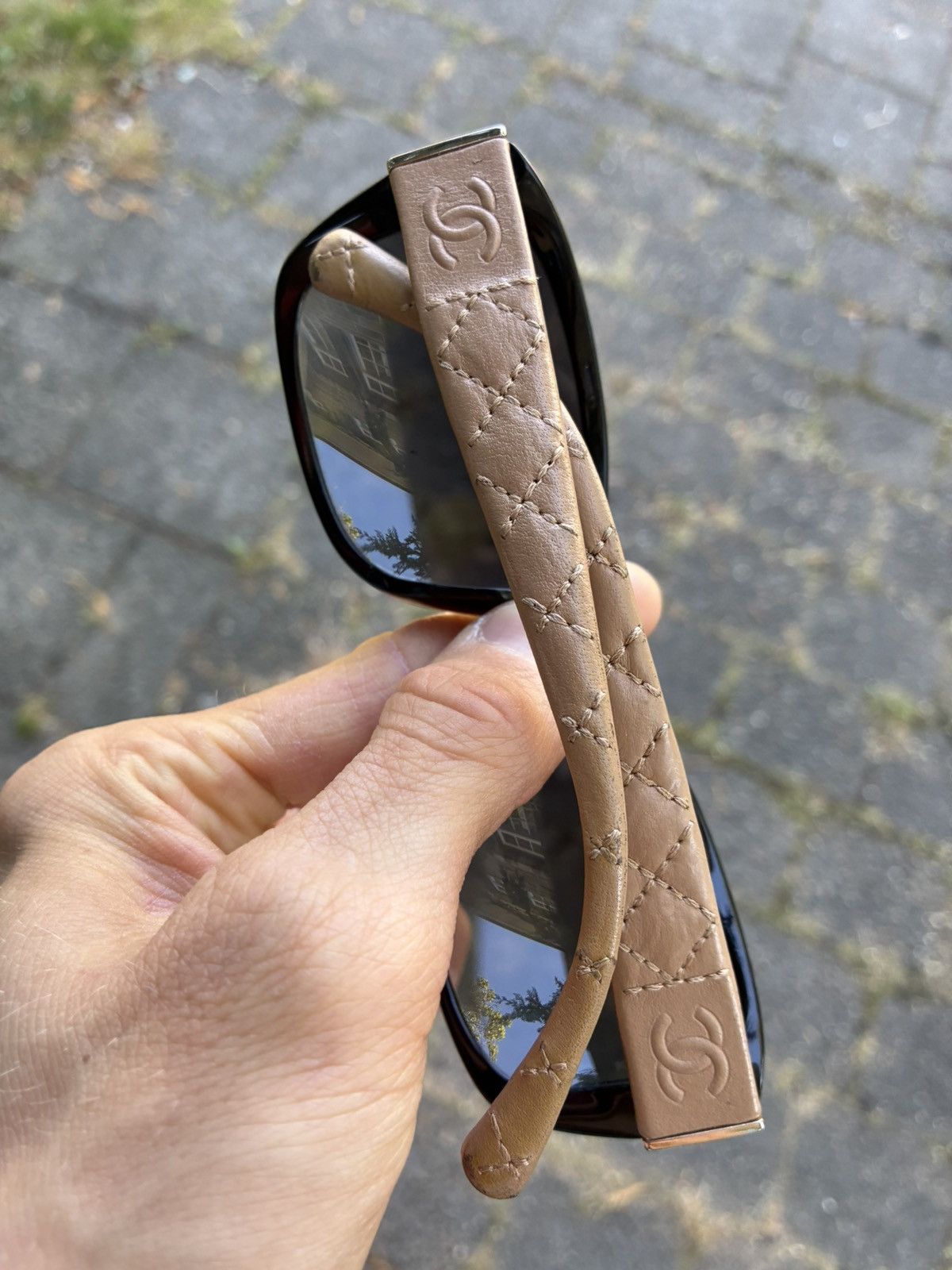 Chanel CHANEL 5201Q Oversize Quilted Leather Sunglasses Size ONE SIZE - 23 Thumbnail