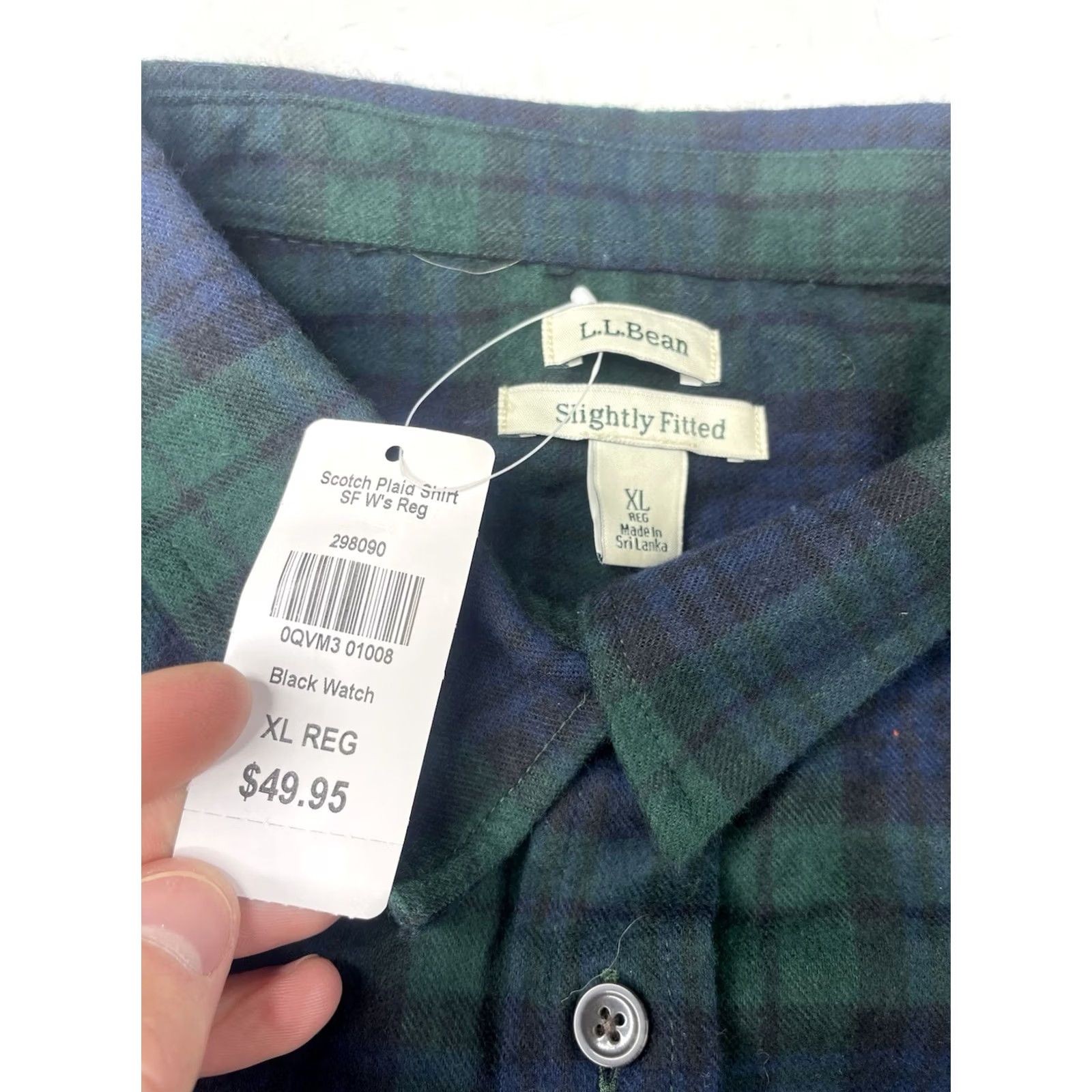 Vintage LL Bean Flannel Shirt WomenS XL Black Watch Tartan Plaid Slightly Fit Size XL / US 12-14 / IT 48-50 - 3 Thumbnail