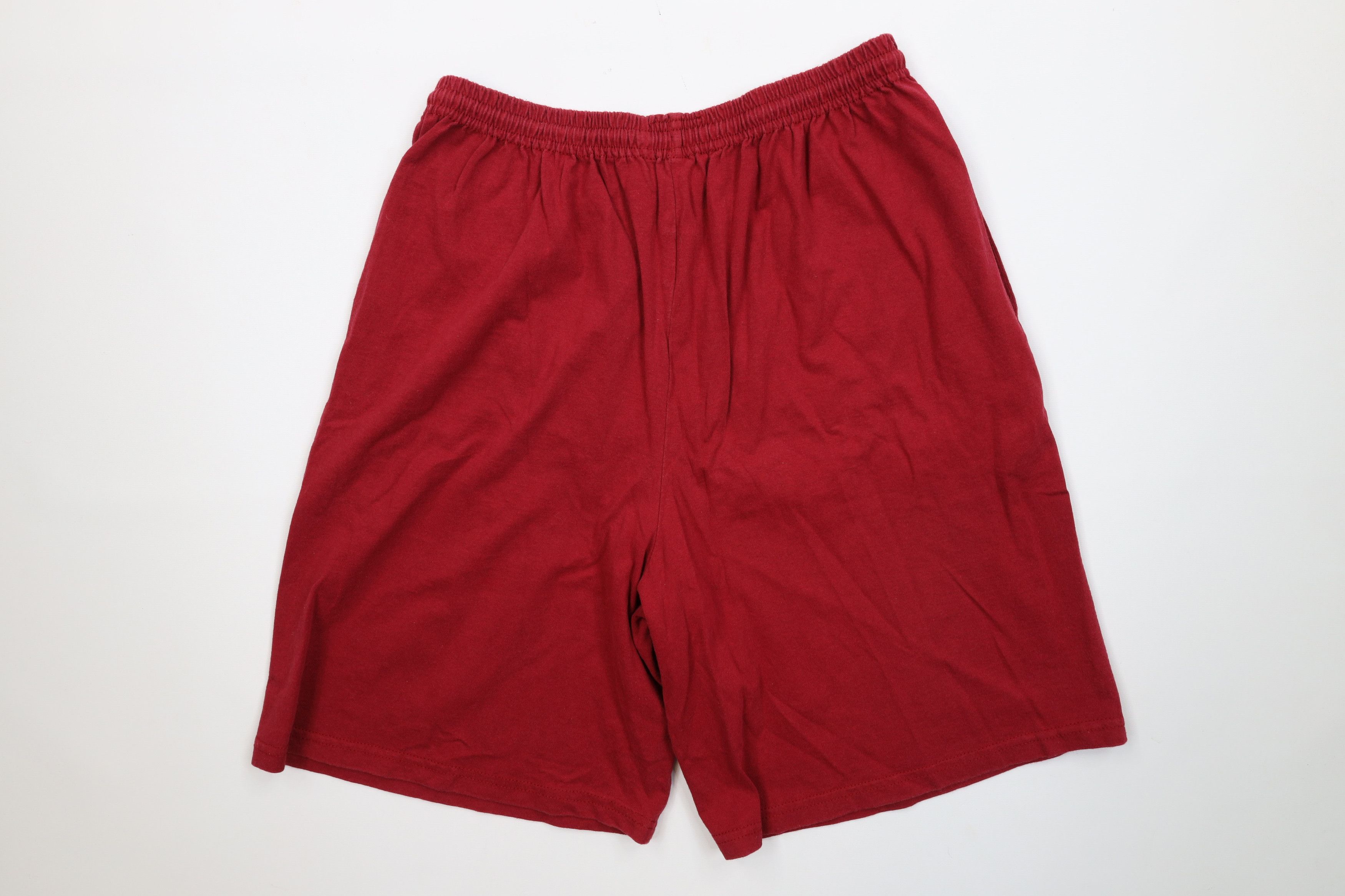 Vintage Vintage 90s Bike Blank Above Knee Shorts Red Cotton USA Size US 34 / EU 50 - 9 Thumbnail