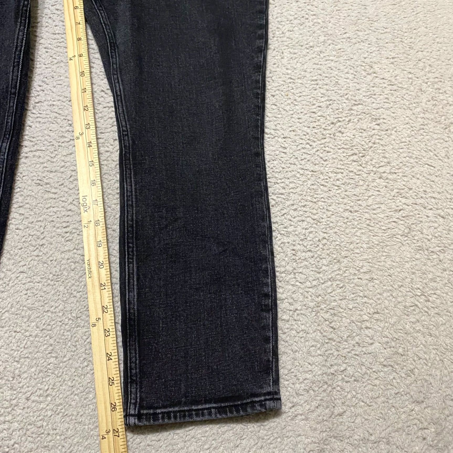 Abercrombie & Fitch Abercrombie & Fitch Jeans Womens 12 Faded Black Denim High Rise Skinny Leg Jeans" Size 34" / US 12 / IT 48 - 3 Thumbnail