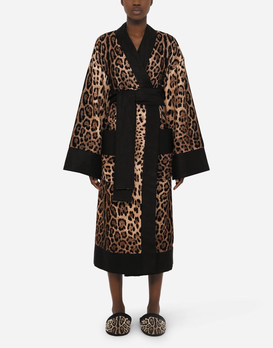 Dolce & Gabbana Dolce & Gabbana Terry Cotton Bath Robe Size M Size ONE SIZE - 4 Thumbnail