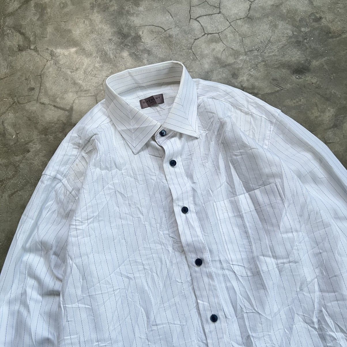 Givenchy Vintage 90s Givenchy Vertical Stripe Longsleeve Shirt Size US L / EU 52-54 / 3 - 2 Thumbnail