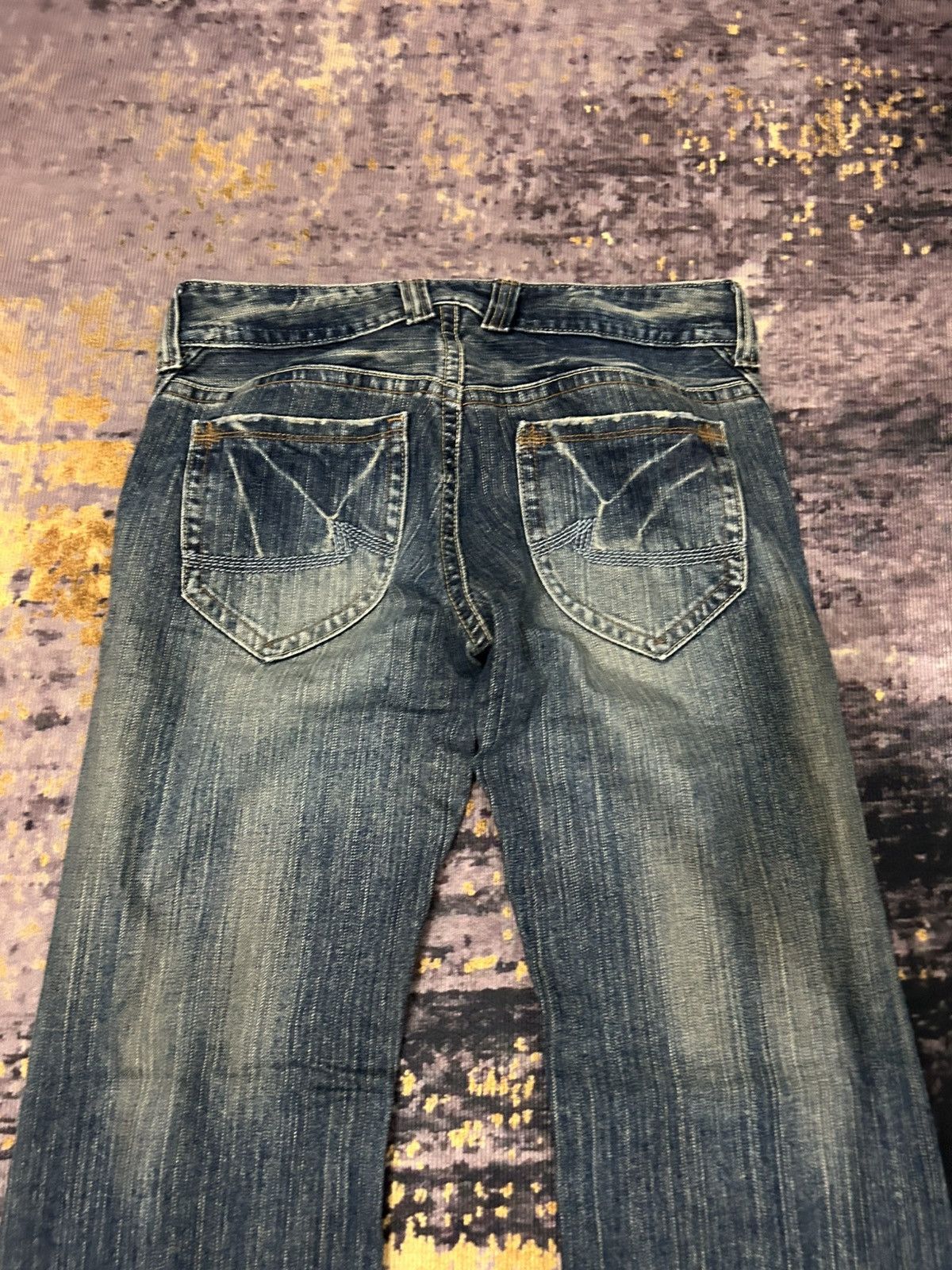 Japanese Brand Georgia Love Mud Wash Flare Pants Size US 30 / EU 46 - 3 Thumbnail