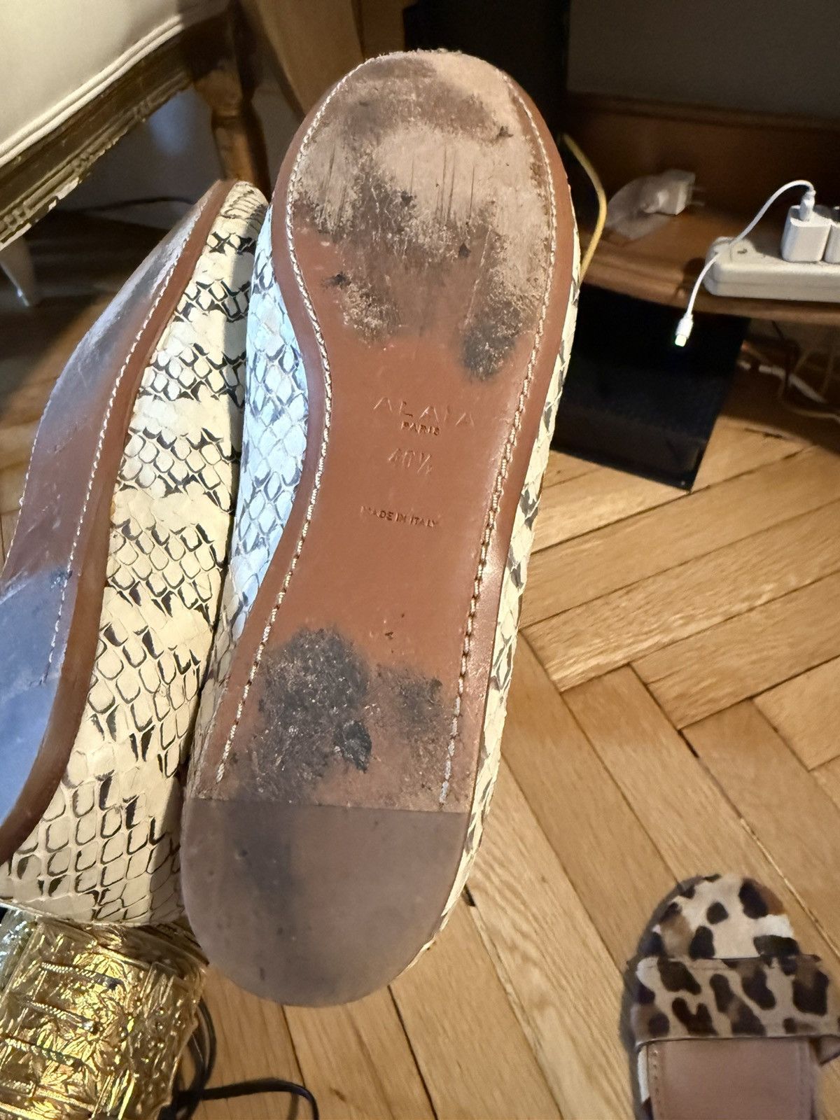 Alaia Alaia ankle wrap sandals calf skin leopard Size US 10.5 / IT 40.5 - 6 Thumbnail