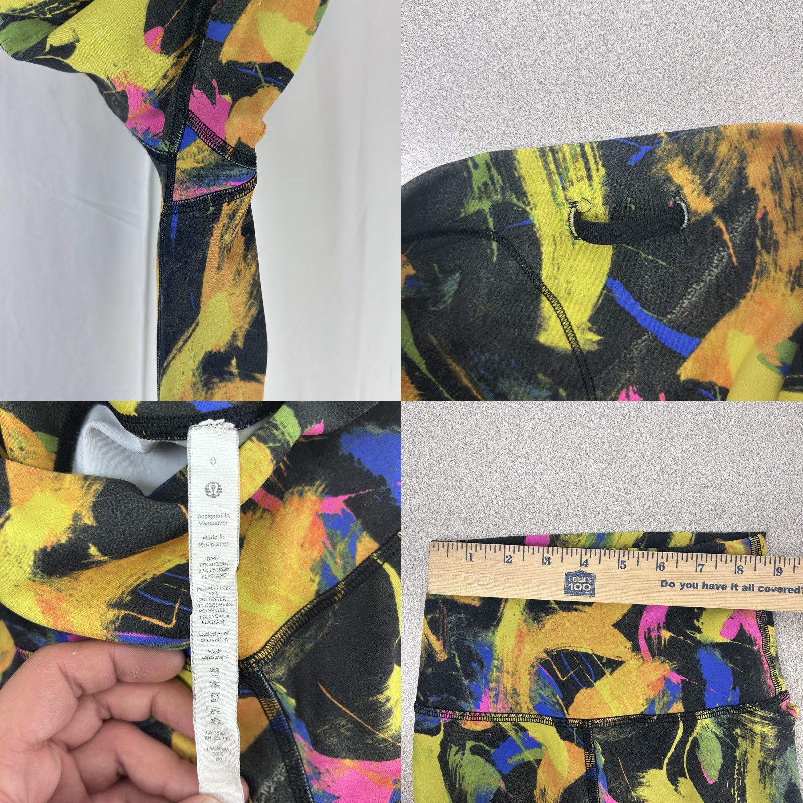 Lululemon Lululemon Leggings Womens 0 High Rise Abstract Print Yoga Athletic Gym Pants Size 25" / US 0 / IT 36 - 8 Thumbnail
