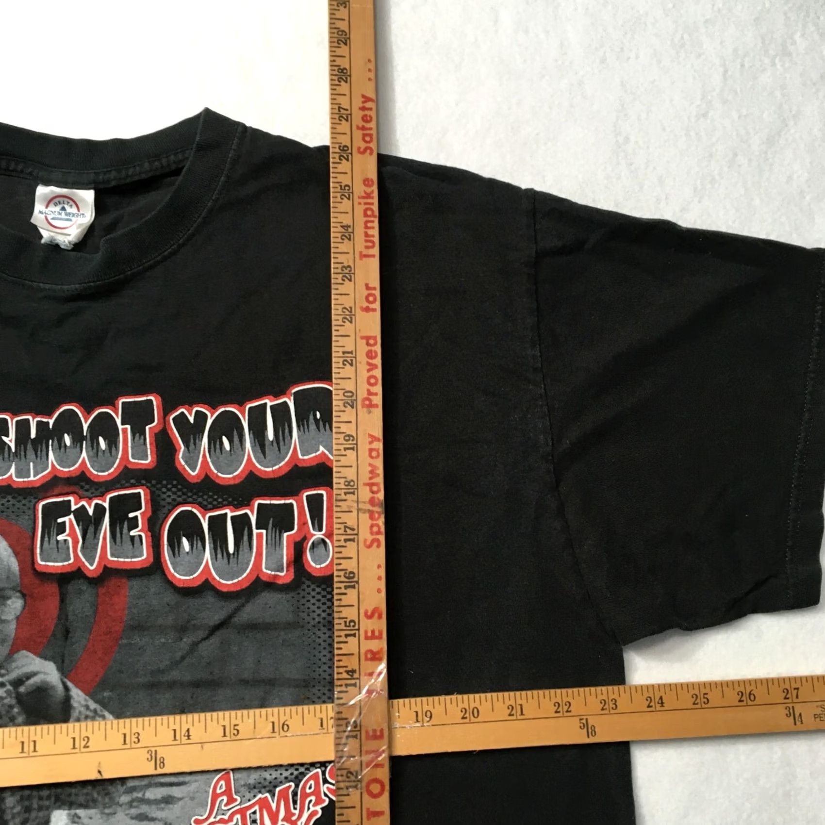 Delta A Christmas Story Movie Shirt Mens XL BLACK "You'll Shoot Your Eye Out" Size US XL / EU 56 / 4 - 6 Thumbnail