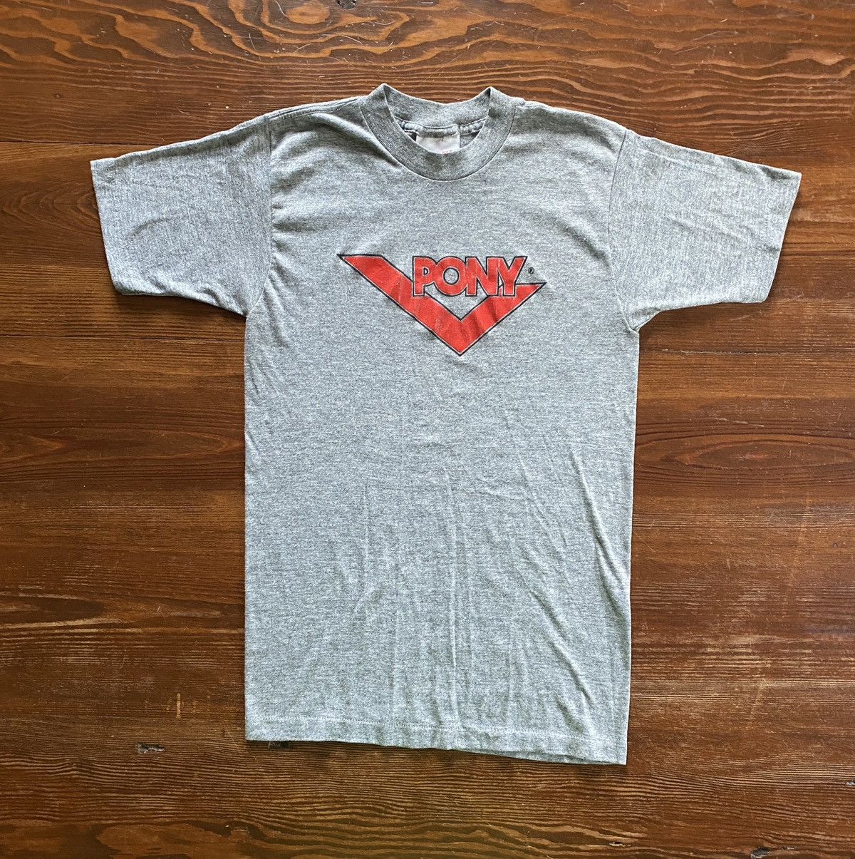 PONY Vintage 80’s Pony Grey Single Stitch Tee Size US XXS / EU 40 - 1 Thumbnail