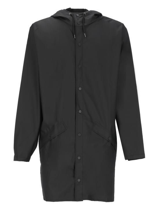 Rains RAINS Men Trench Coats RA12020 LONG JACKETBLA Black Size US XL / EU 56 / 4 - 1 Thumbnail