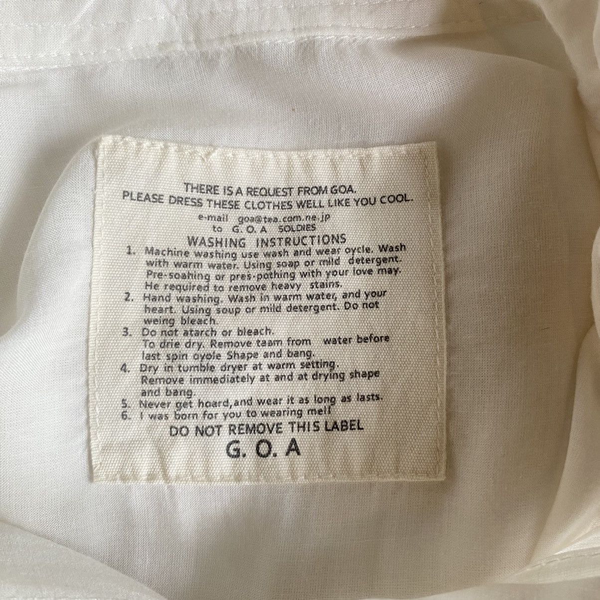 Japanese Brand G.O.A White Soft Pocket Shirt Size ONE SIZE - 14 Thumbnail