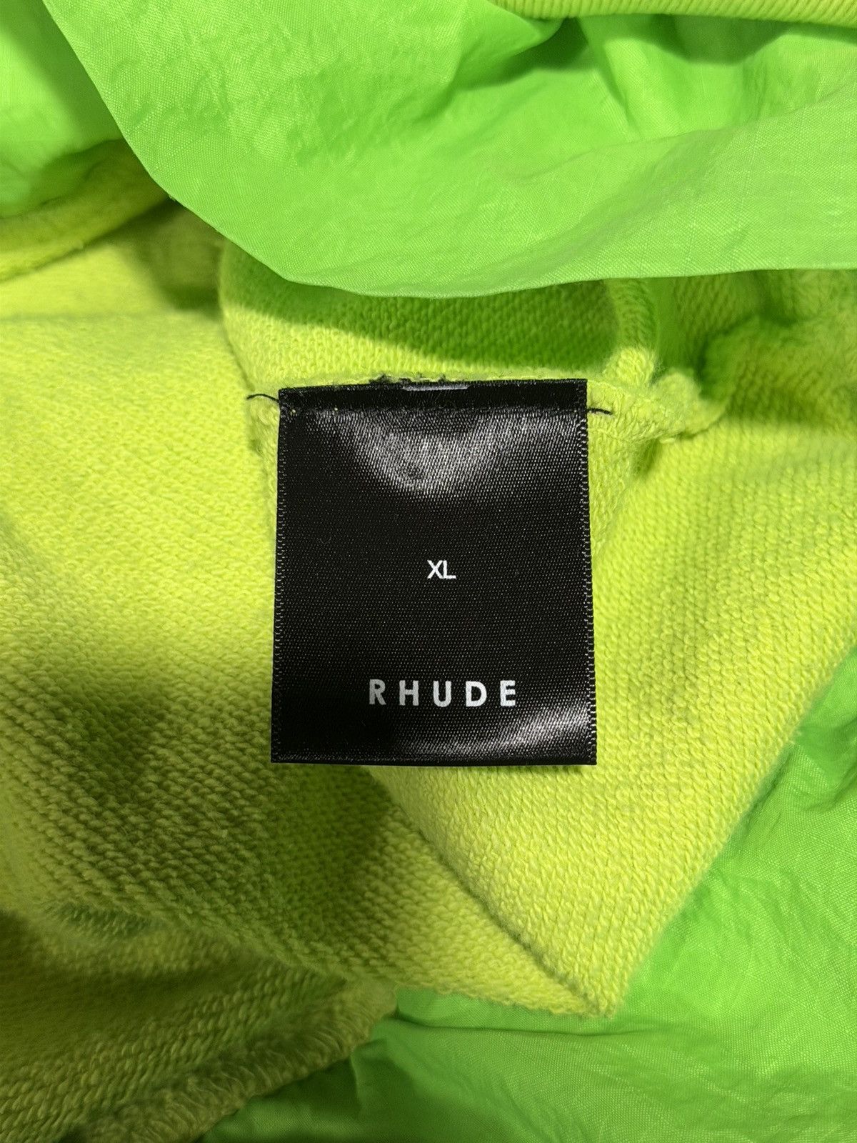 Rhude Rhude Neon Green Layered 2 in 1 Hoodie XL BNWT Size US XL / EU 56 / 4 - 8 Thumbnail