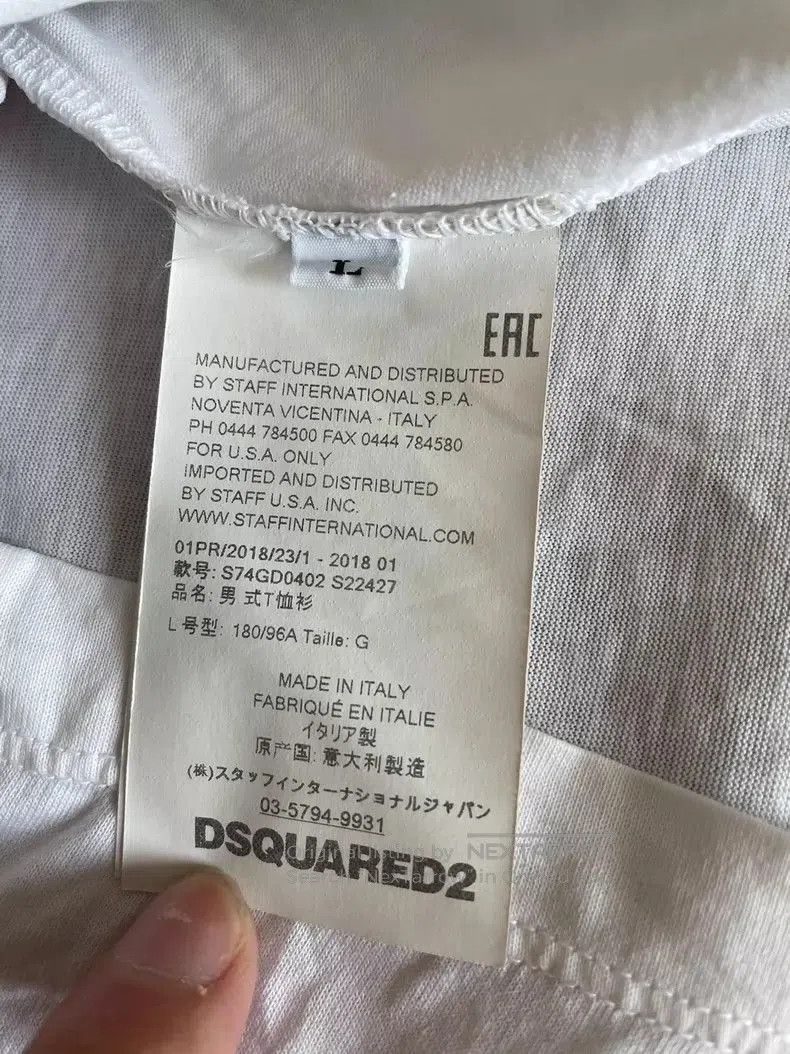 Dsquared2 DSquared2 White Doberman Short Sleeve T. Size US L / EU 52-54 / 3 - 3 Thumbnail