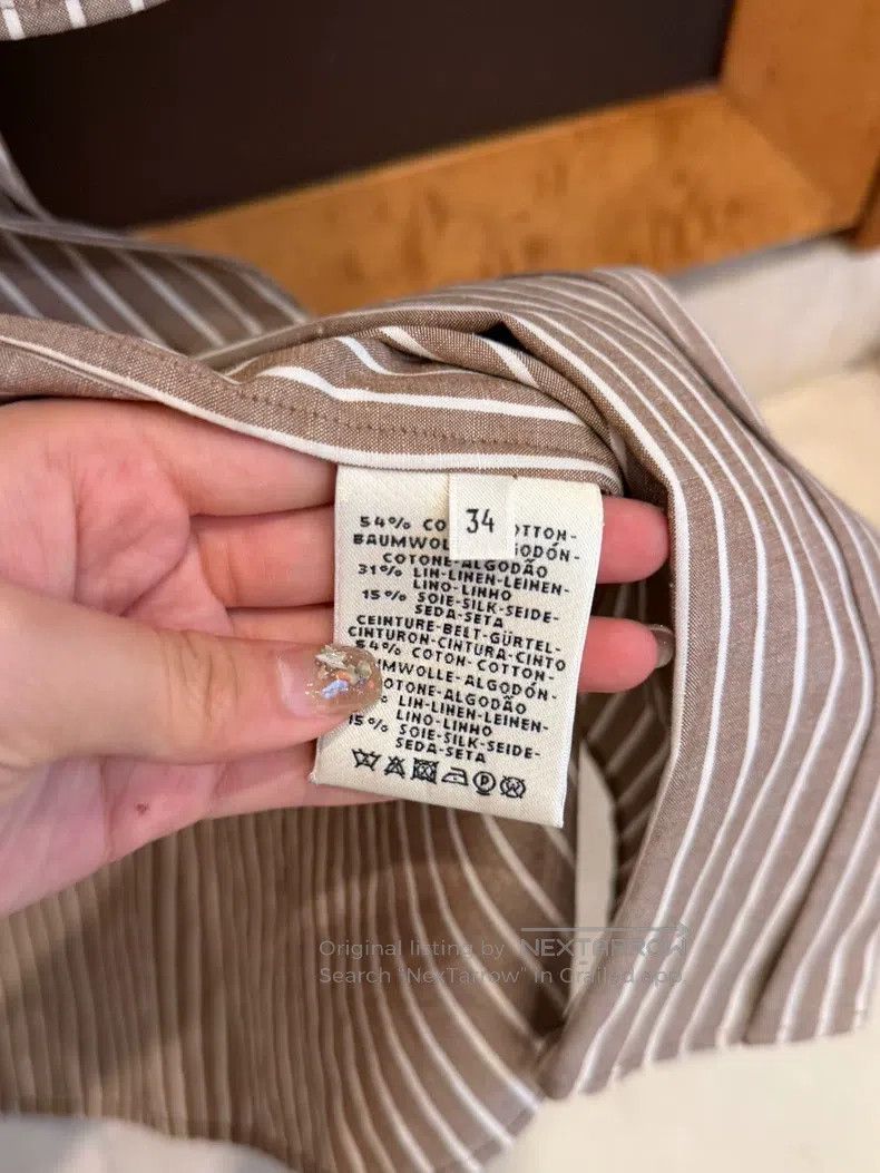 Hermes Hermes Long Striped Shirt Size XXS / US 00 / IT 34 - 2 Thumbnail