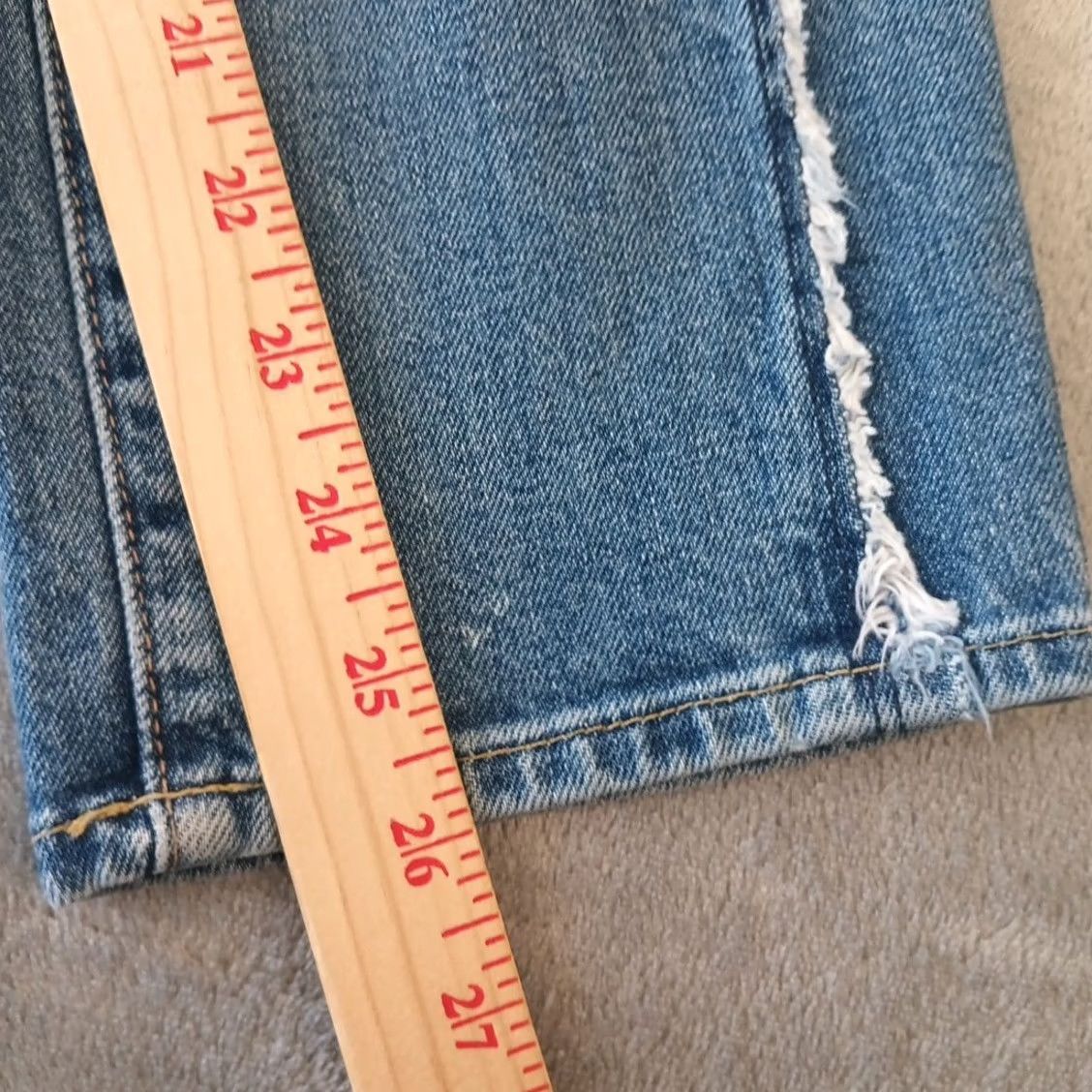 7 For All Mankind 7 For All Mankind Jeans Womens 27 Blue Edie Size Wash Button Fly 27x26 Size 27" / US 4 / IT 40 - 5 Thumbnail