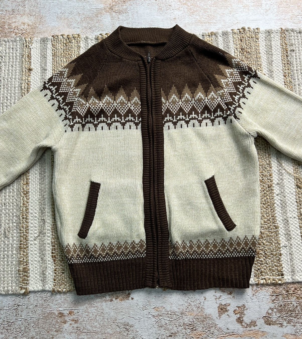 Vintage Vintage wool Navajo zip knit bomber Size US S / EU 44-46 / 1 - 2 Thumbnail