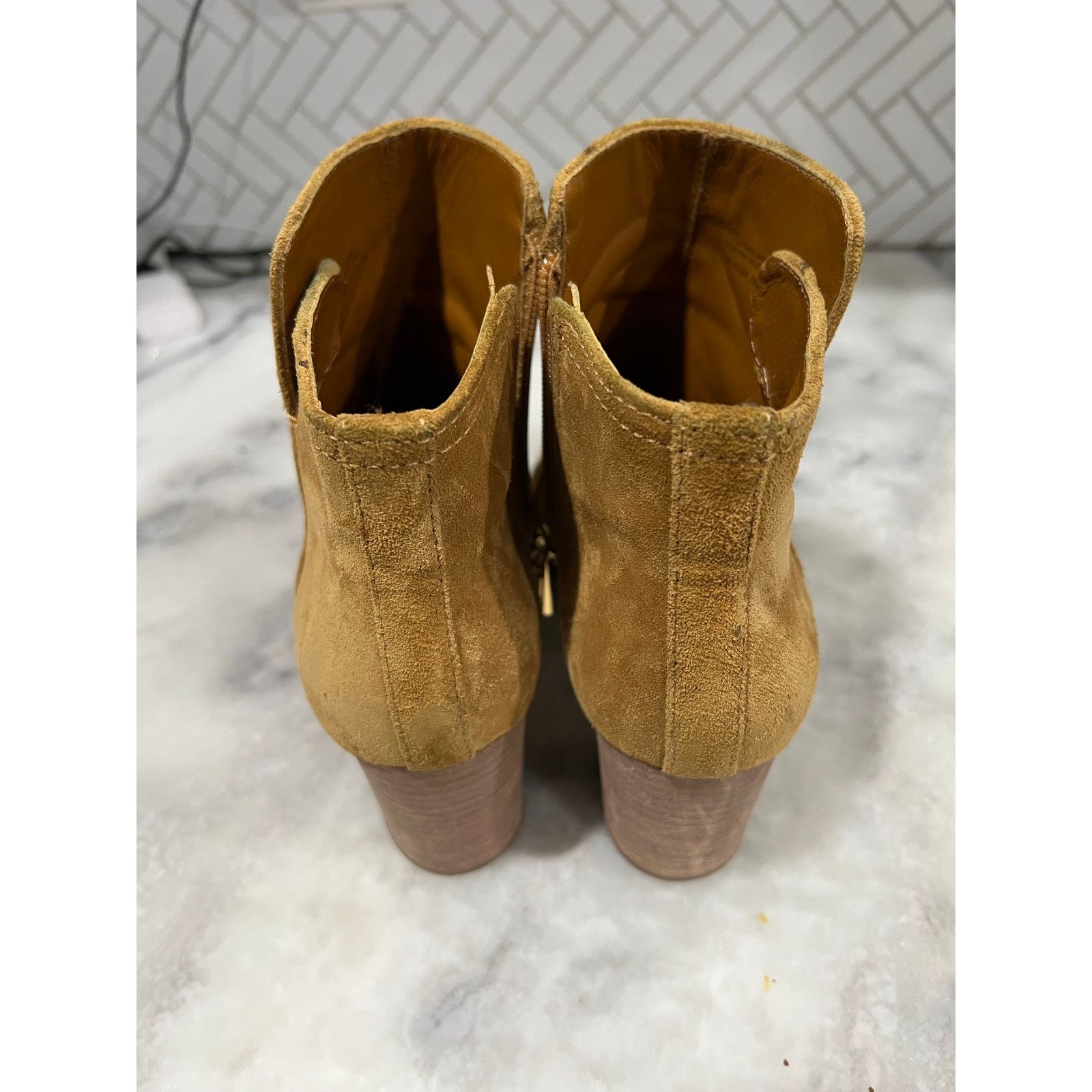 Tory Burch Tory Burch Women’s Suede Ankle Boots Tan Leather Size US 9 / IT 39 - 2 Thumbnail