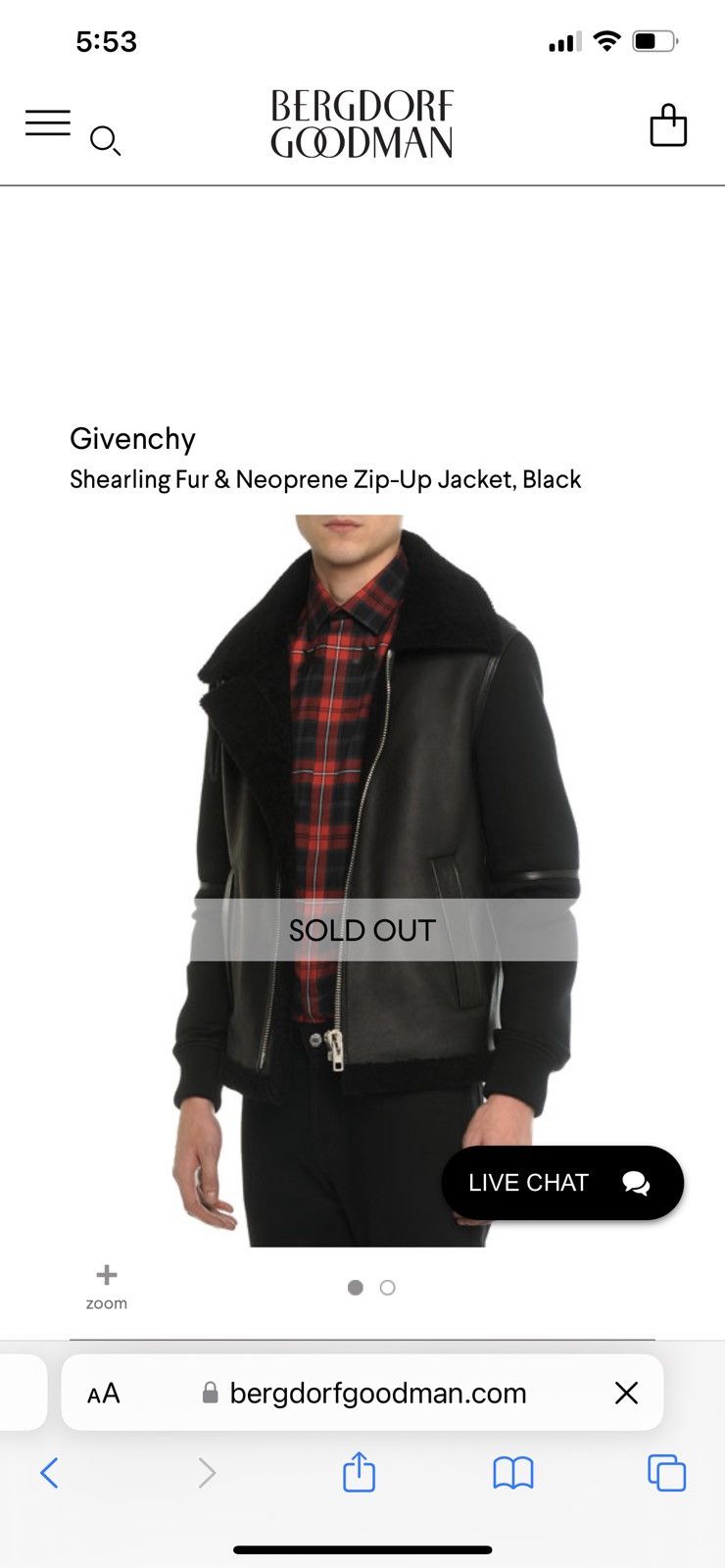 Givenchy Givenchy Shearling Neoprene Jacket Size US L / EU 52-54 / 3 - 8 Thumbnail