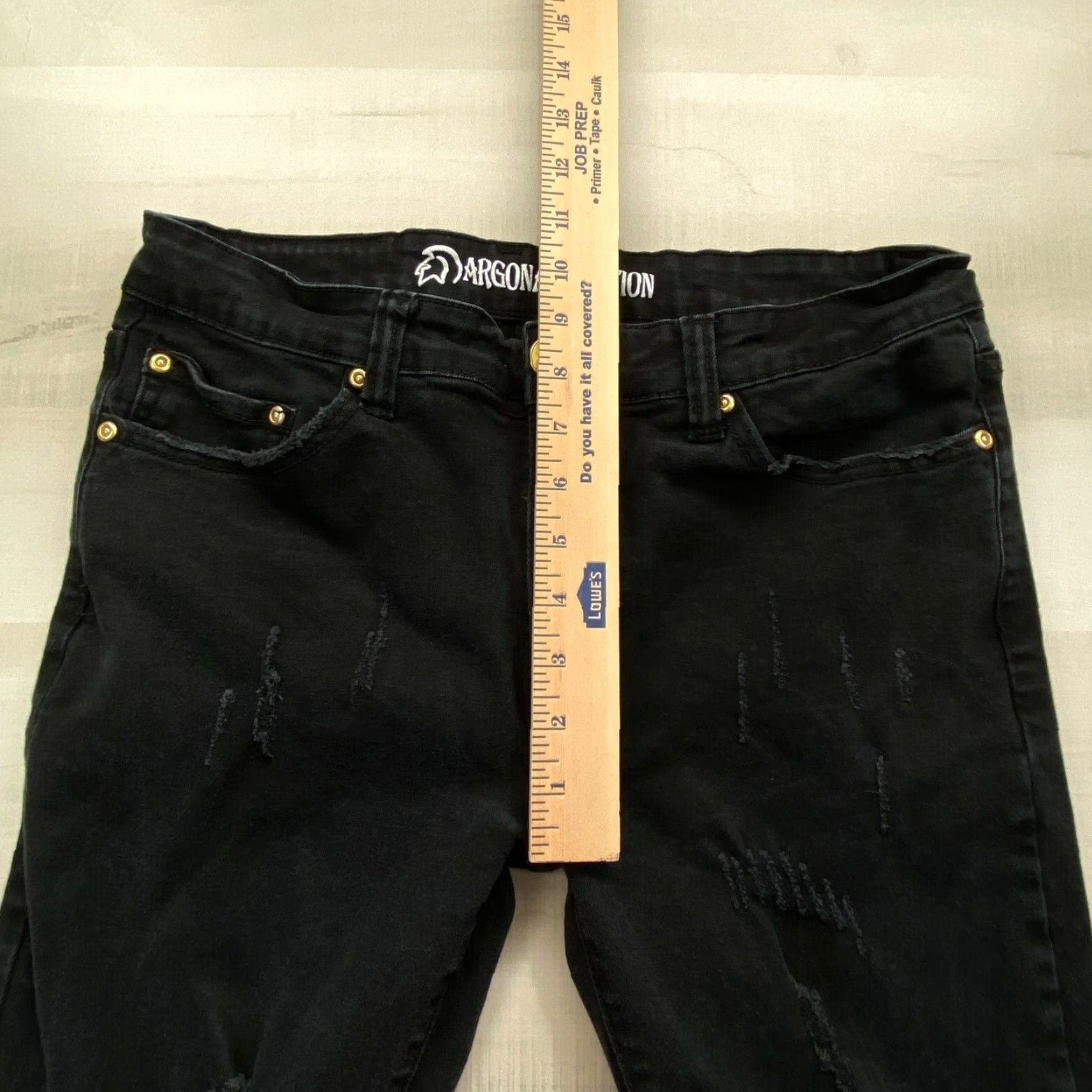 Denime Argonaut Nation Mens Skinny Jeans 32x32 (30x29 Actual) Black Denim Ultra Slim Size US 32 / EU 48 - 7 Thumbnail