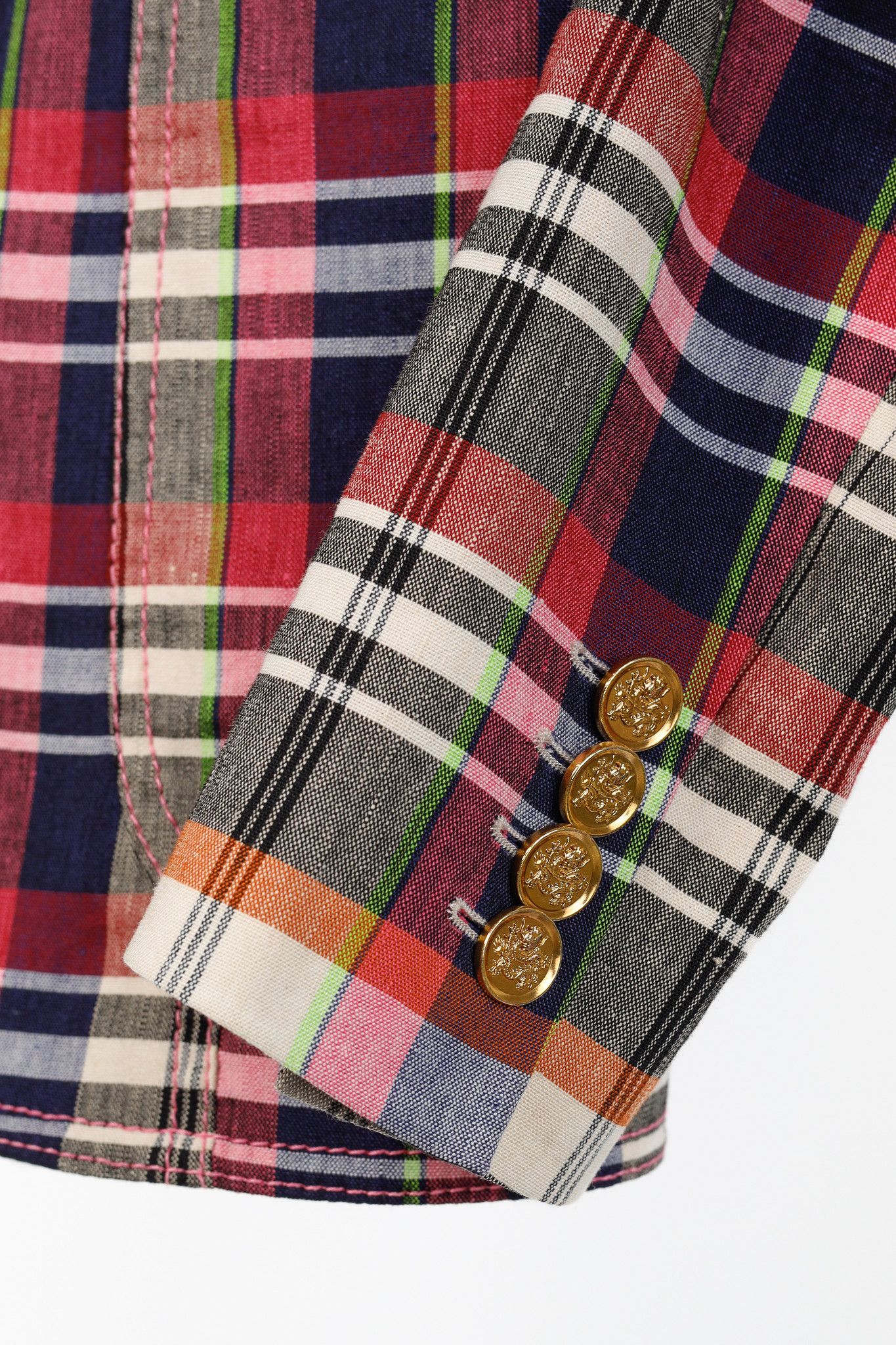 SMYTHE Smythe Patch Pocket Duchess Madras Plaid Blazer Size S / US 4 / IT 40 - 7 Thumbnail