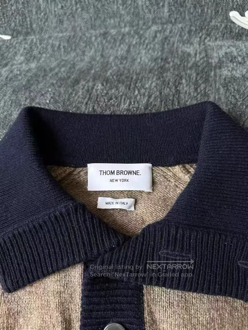 Thom Browne Thom Browne Brown Collar Sweater Size US S / EU 44-46 / 1 - 2 Thumbnail