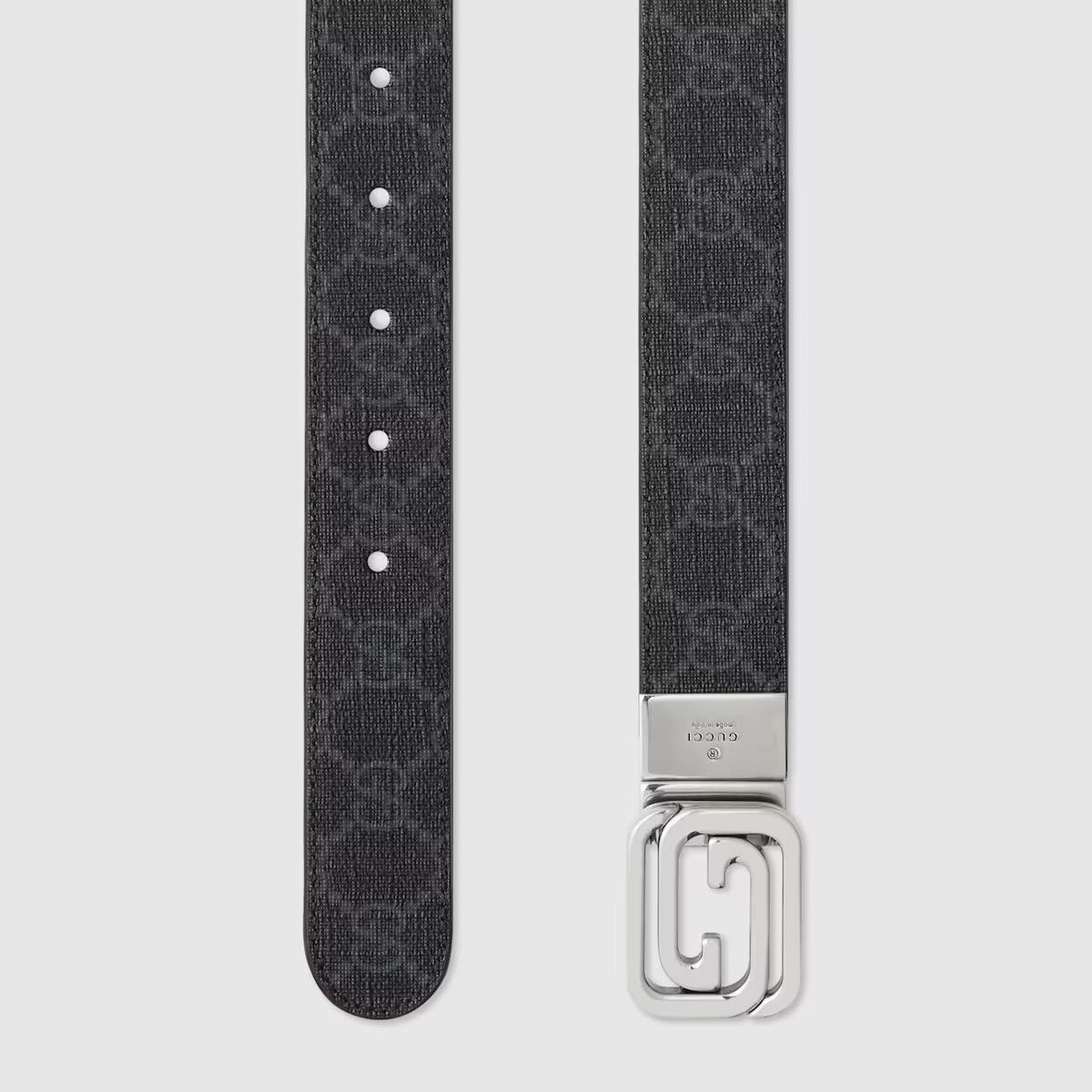 Gucci GUCCI BELT BUCKLE SUPREME MONOGRAM LEATHER 715603 K9GSN 1000 ...