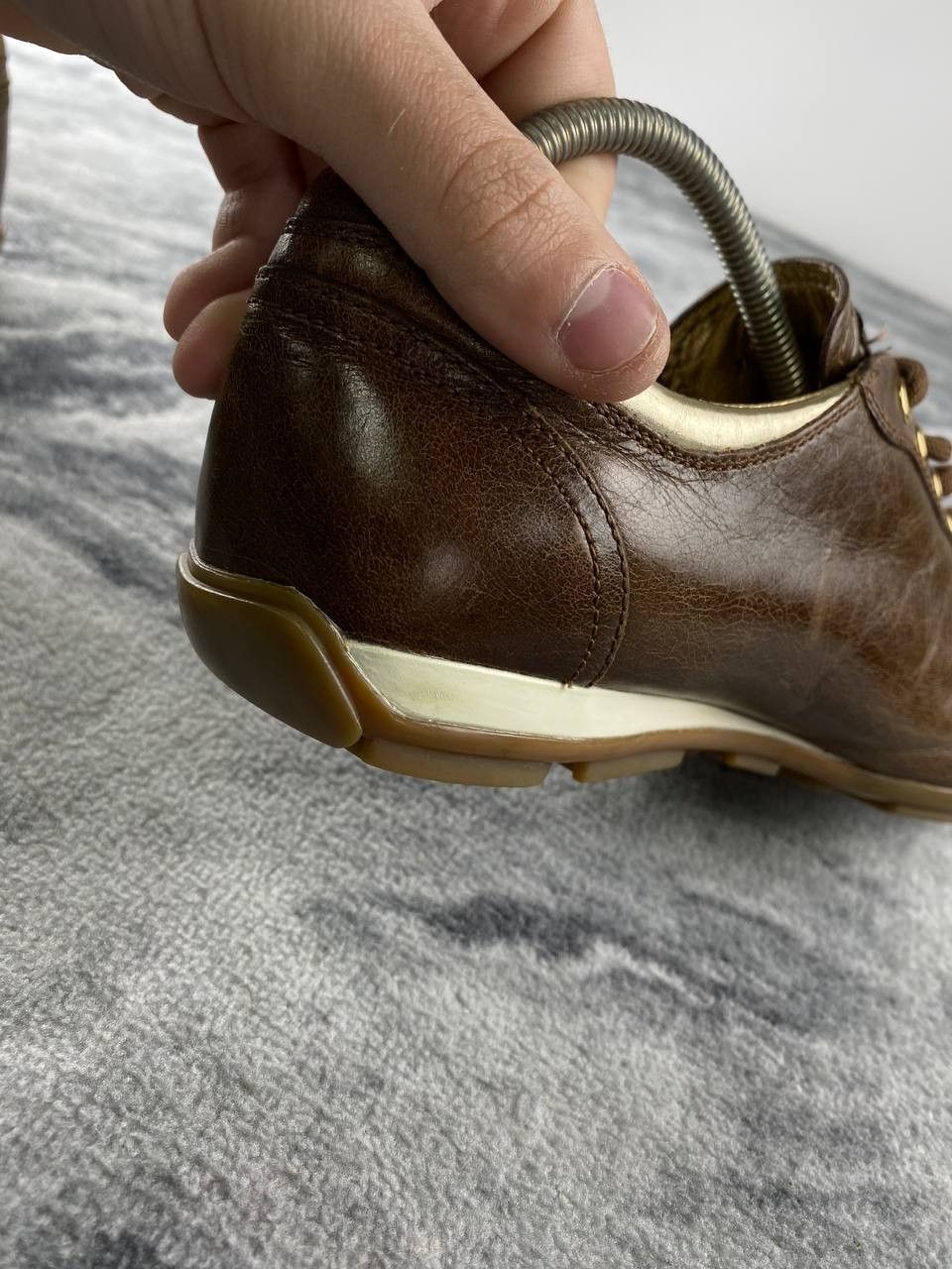 Prada Vintage Prada Leather Trainers Sneakers Women Size 36 Brown Size US 6 / IT 36 - 17 Thumbnail
