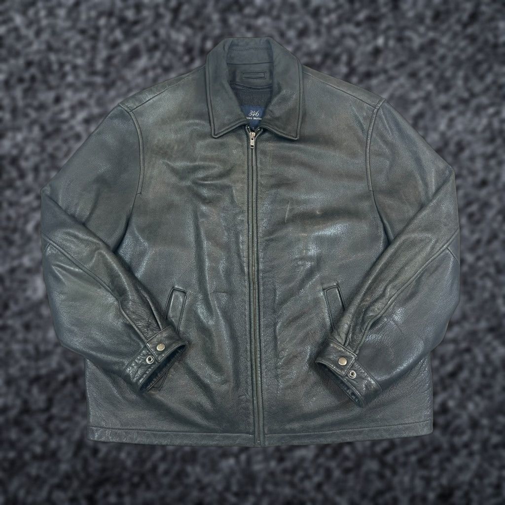 Brooks Brothers Brooks Brothers 346 Leather Jacket Mens Large Black Wool Lined Detachable Vest Jacket Men's Black 346 Bomber Lined Pockets Wool Dry Clean Only Size US L / EU 52-54 / 3 - 1 Thumbnail