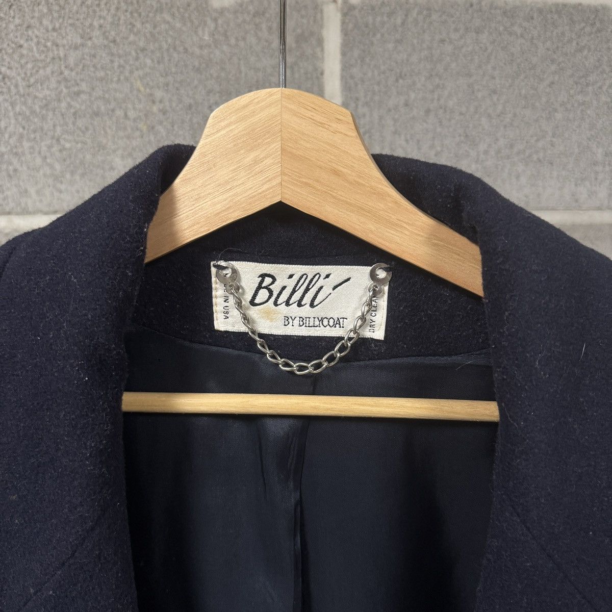 Vintage Vintage Billi Navy Blue Wool Overcoat Peacoat Jacket Size US L / EU 52-54 / 3 - 5 Thumbnail