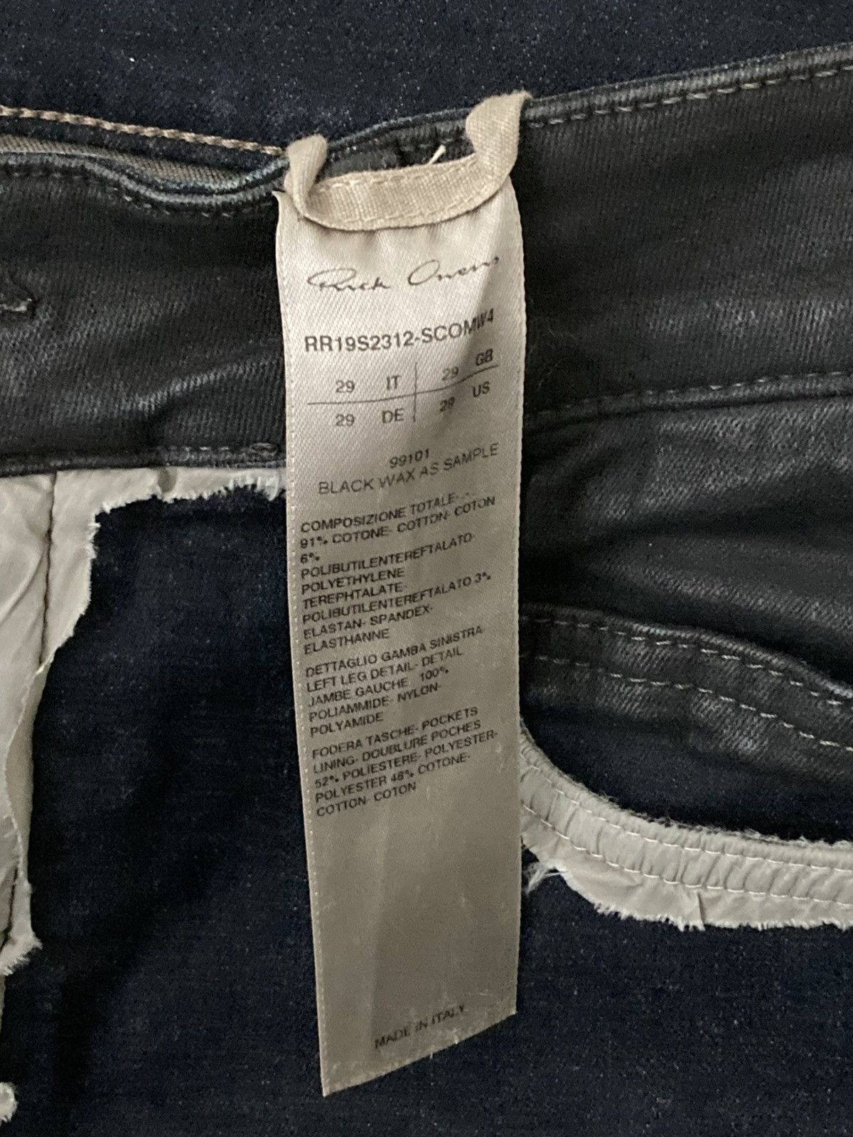 Rick Owens WORN TWICE / Rick Owens Babel Collection SS19 Size US 29 - 10 Thumbnail