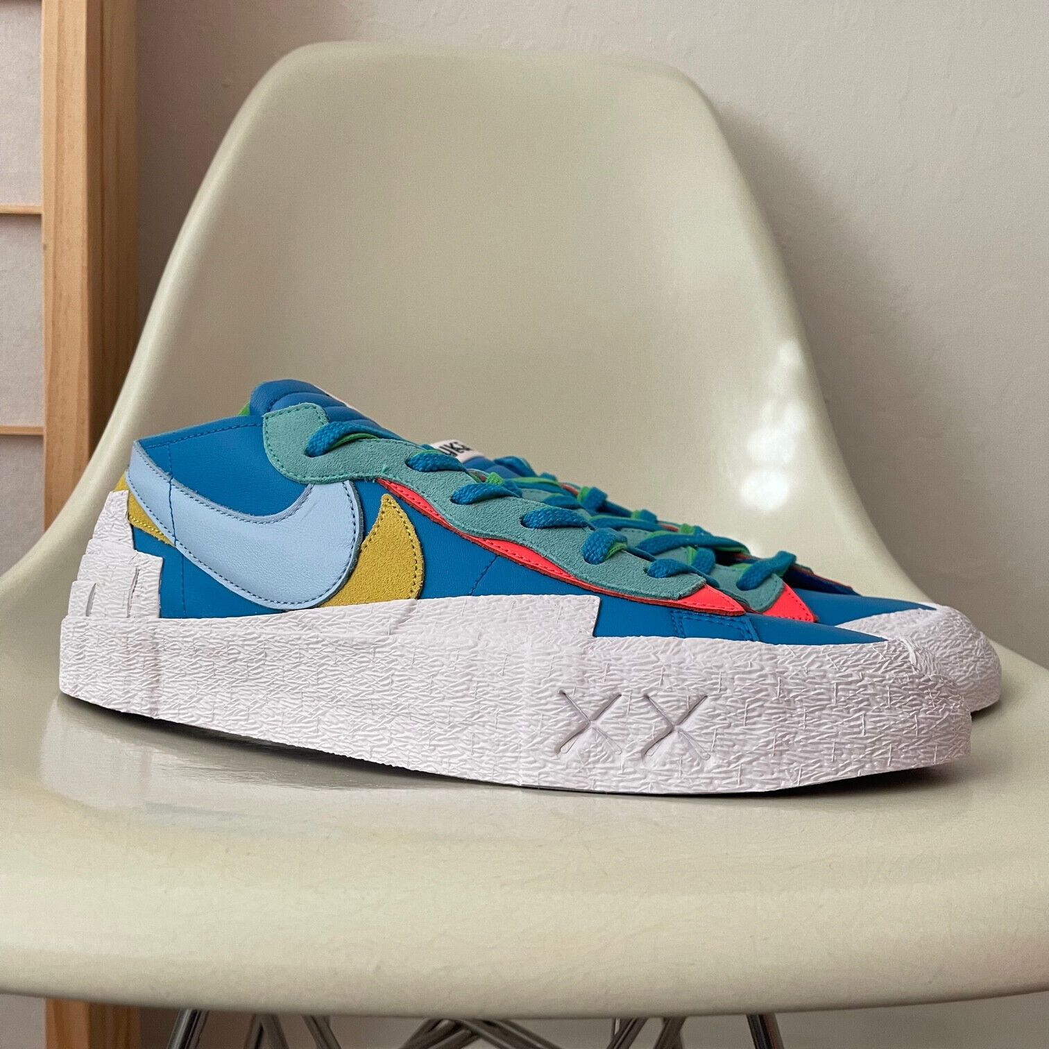 Kaws × Nike × Sacai Blazer Low Neptune Blue NEW Size US 14 / EU 47 - 5 Thumbnail