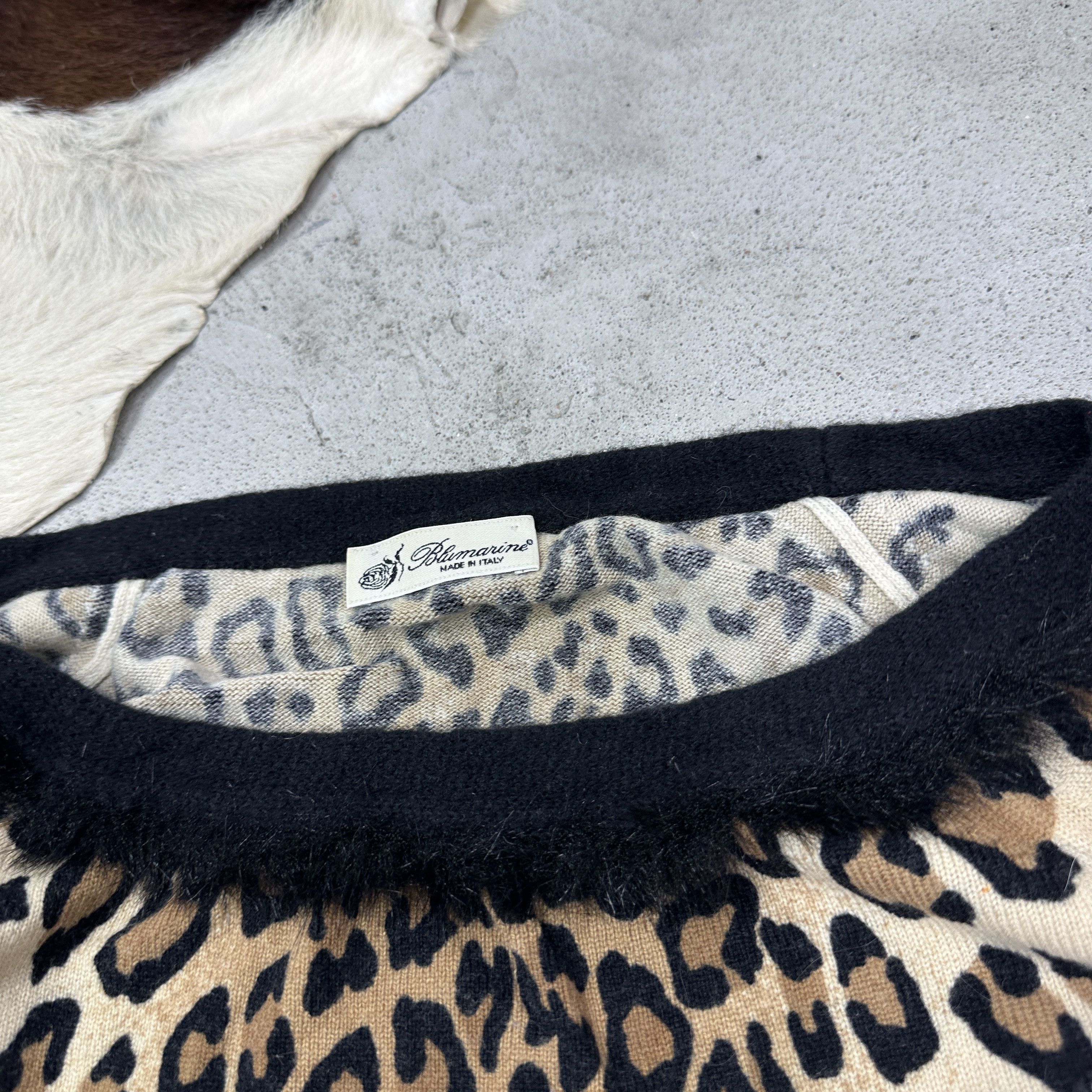 Blumarine Vintage Avant Garde Wool Silk Blumarine Cheetah Top 00s Size M / US 6-8 / IT 42-44 - 3 Thumbnail